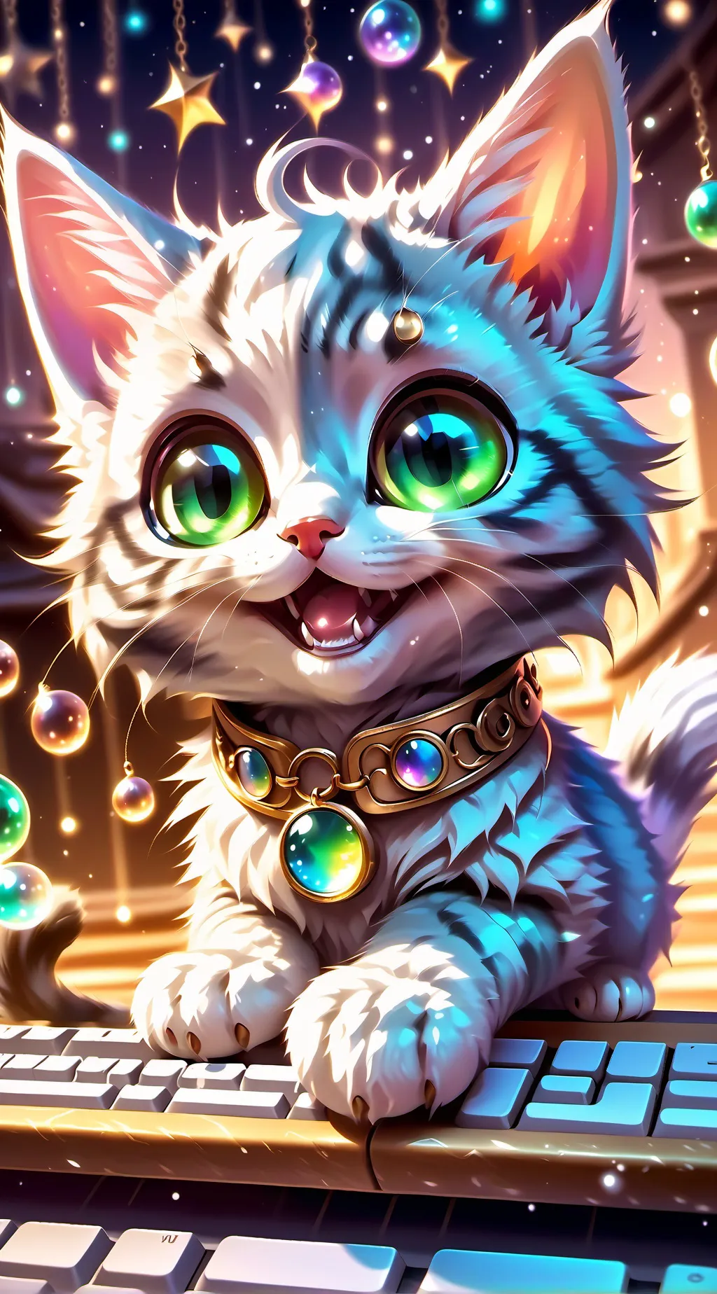 ai character: Orangey background