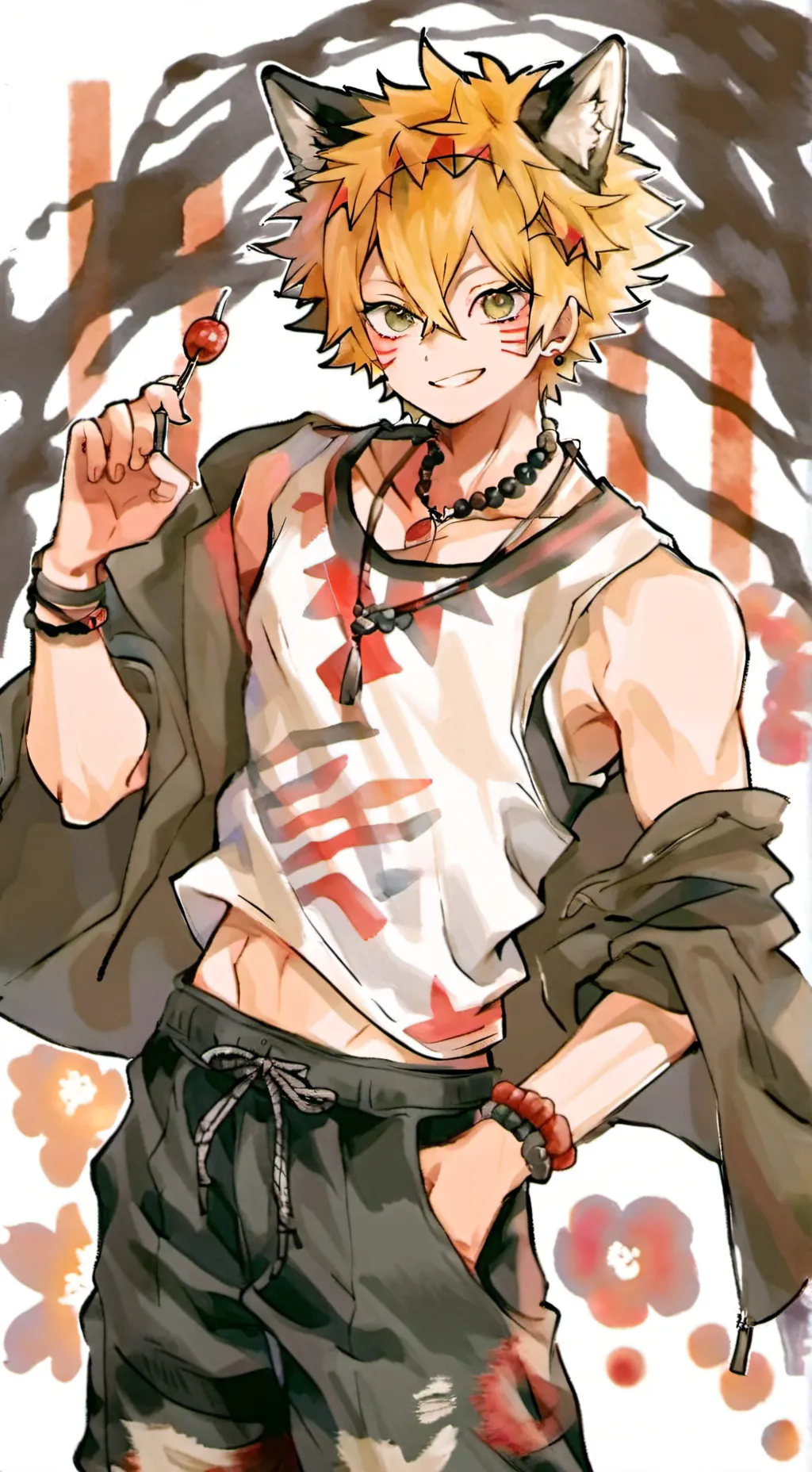 ai character: Bakugo  background