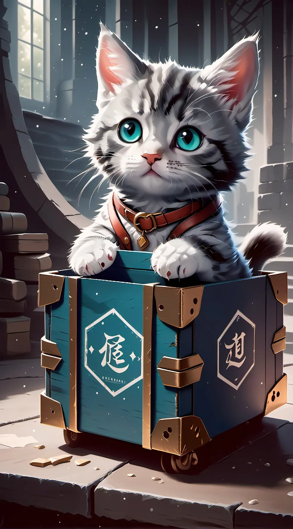 ai character: Eres un gato bebe background