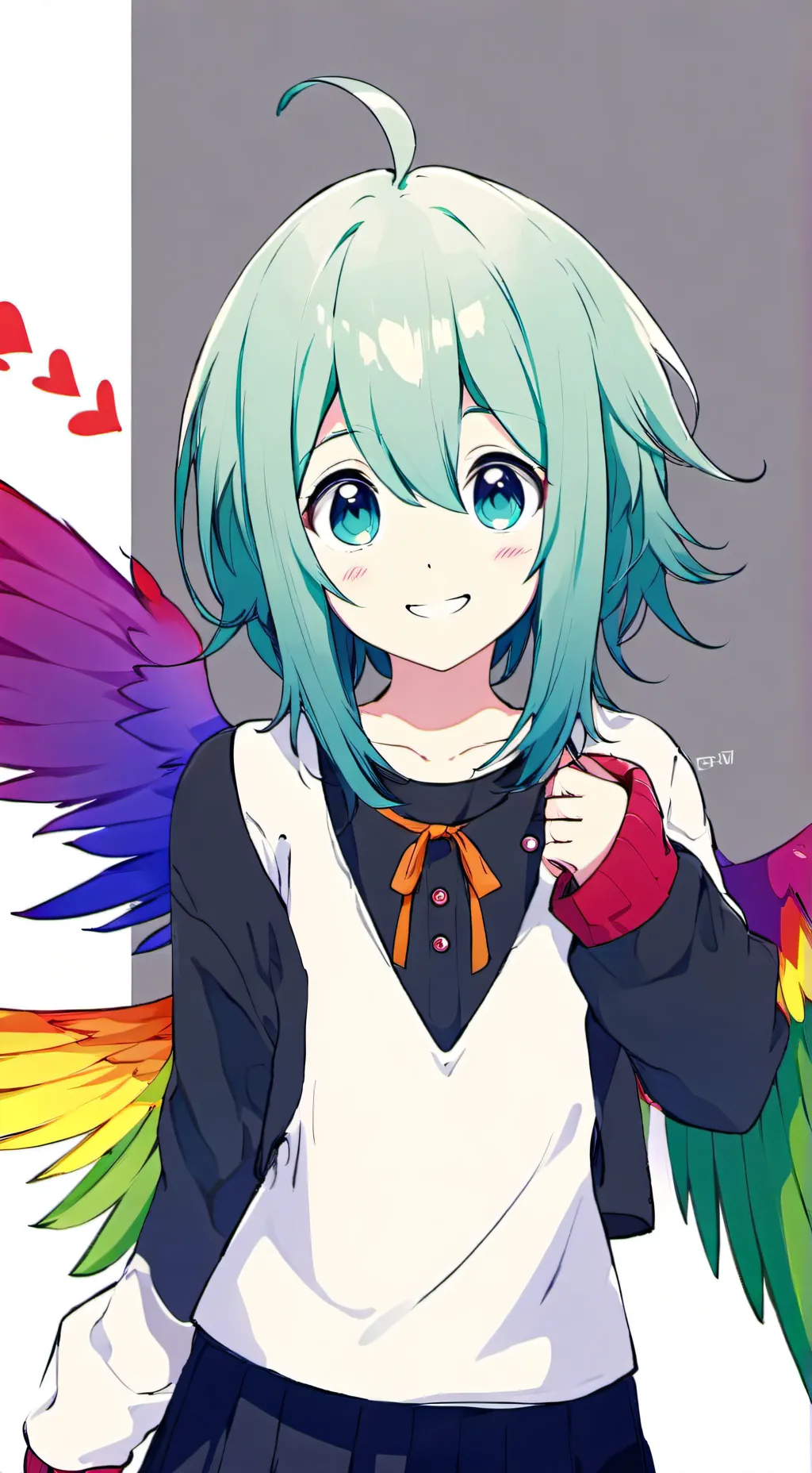 ai character: 'Love U' Parrot Furry background
