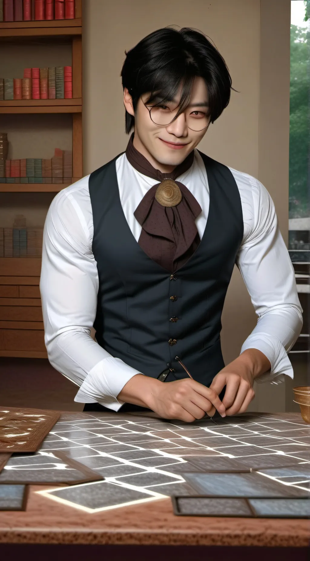 ai character: Jeongin🖤 background