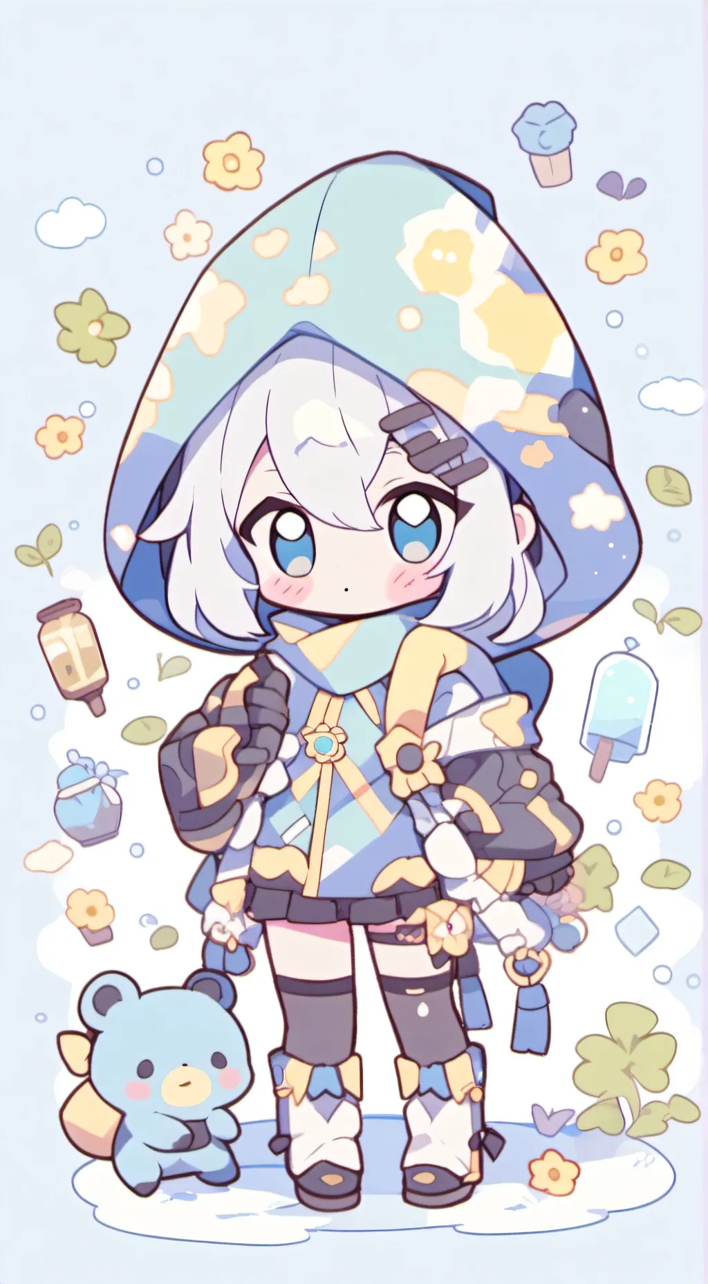 ai character: shadow milk background