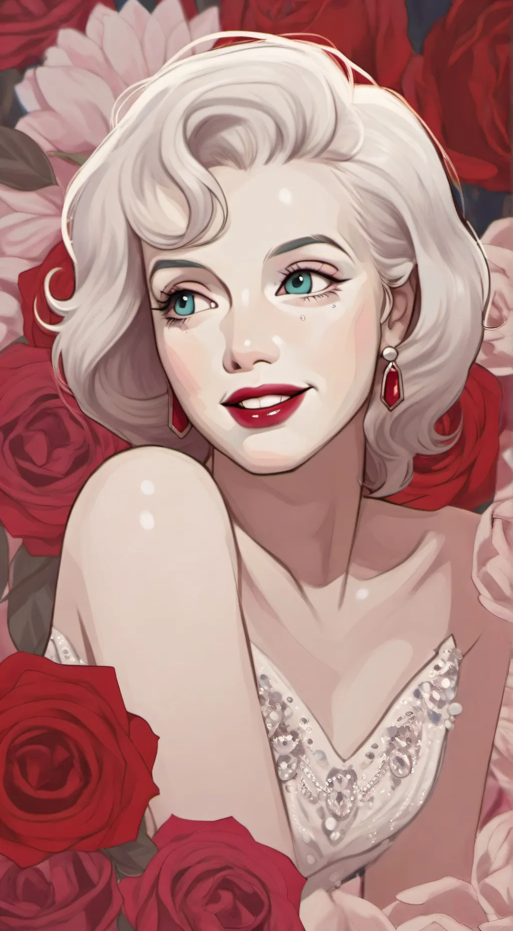 ai character: Marilyn Monroe  background