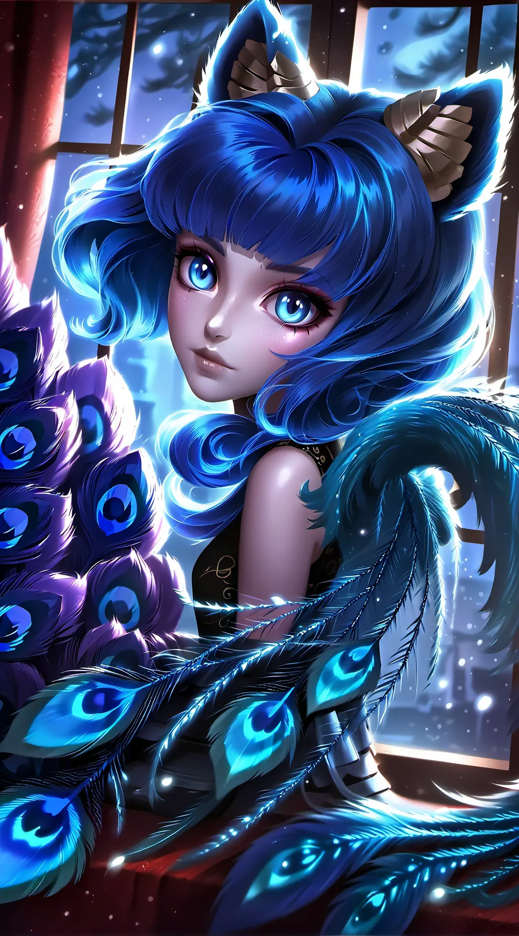 ai character: furry ( cat girl) background