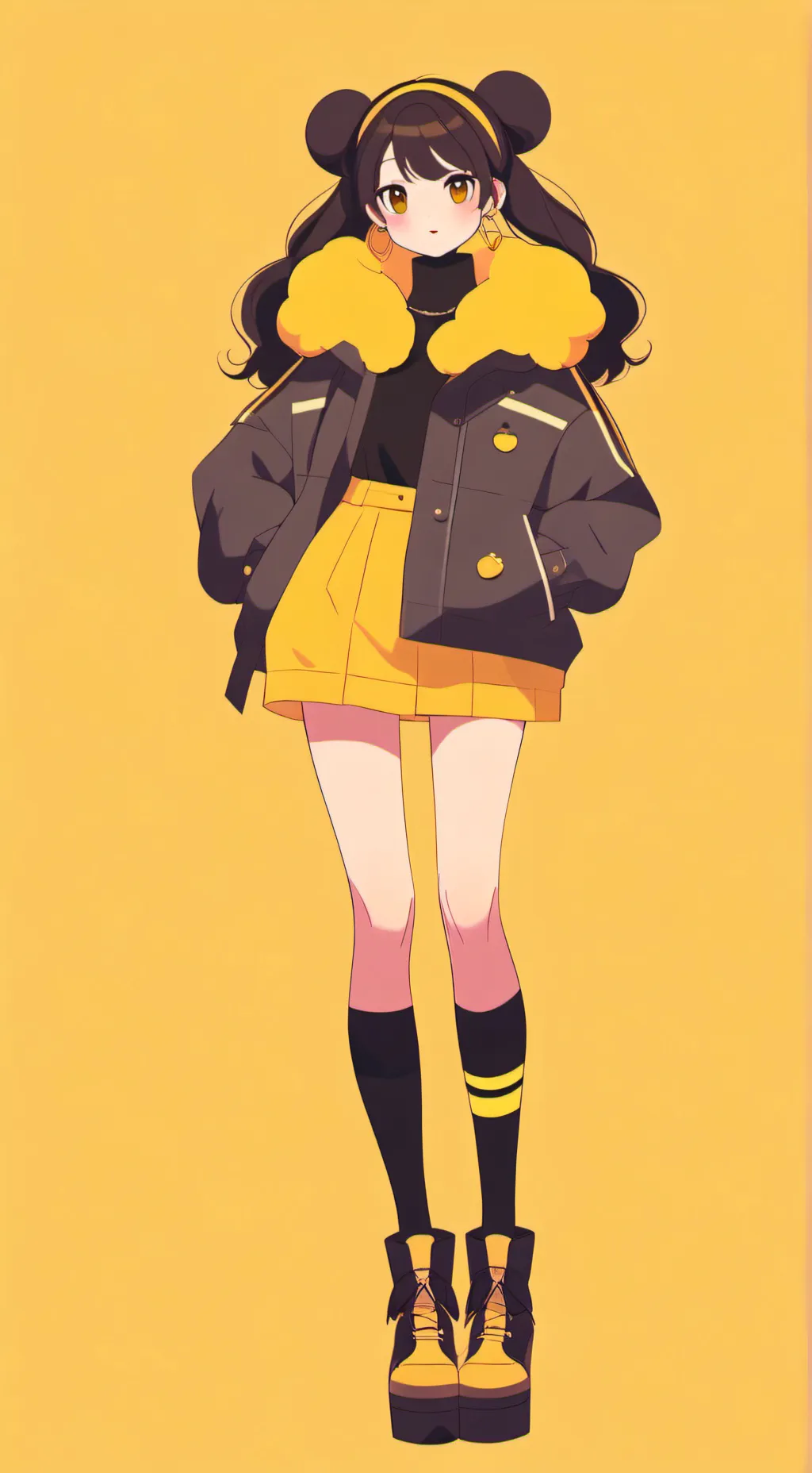 ai character: V-plushie  background