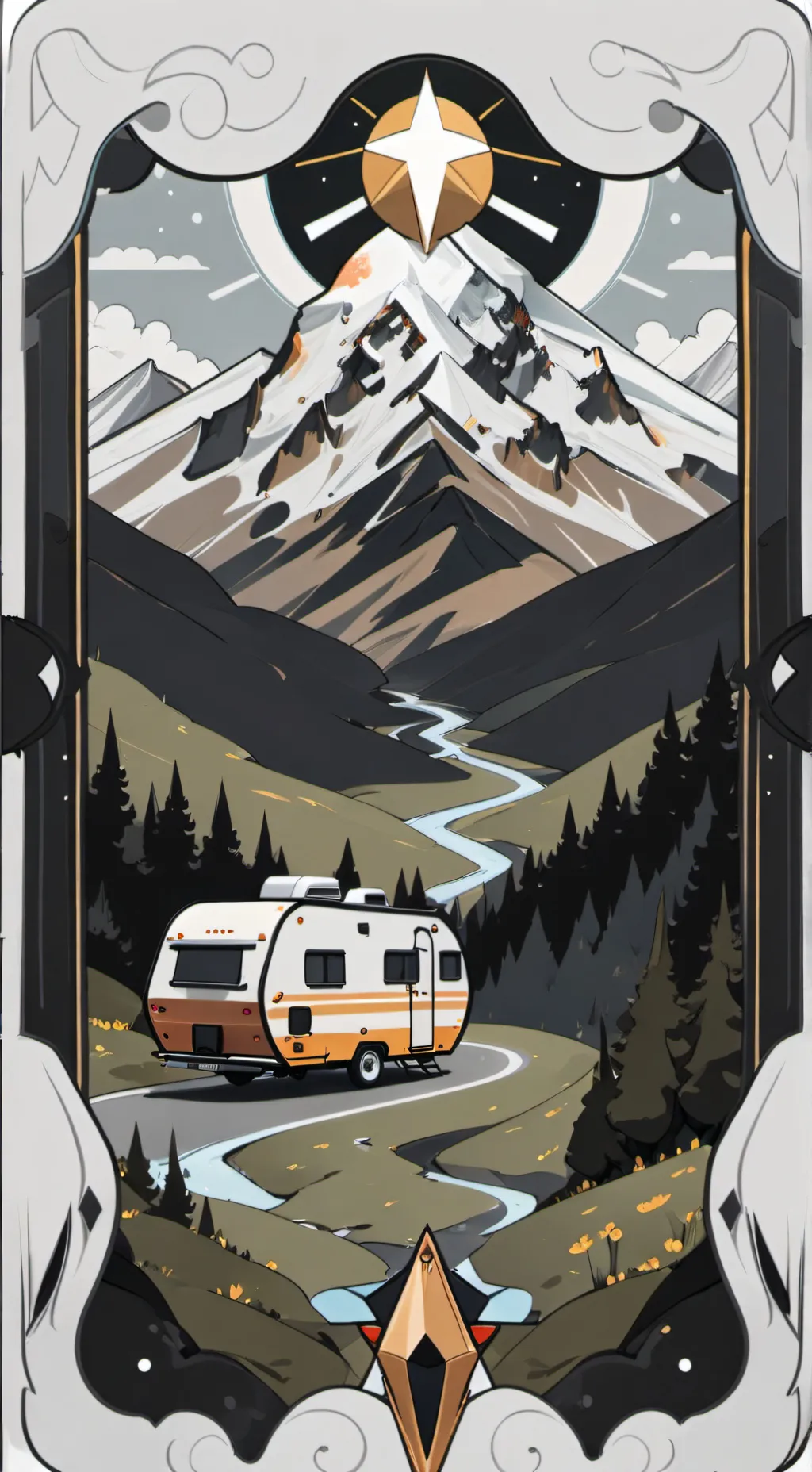 ai character: mha road trip background