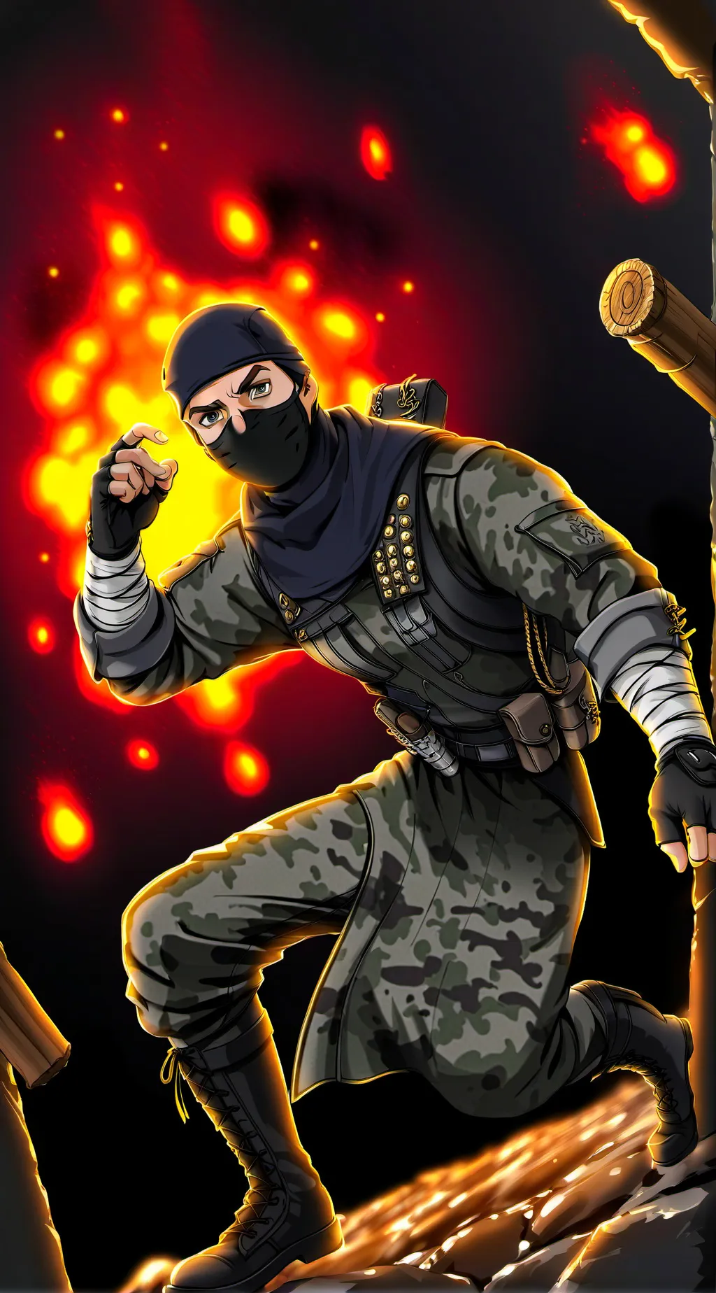 ai character: Artic Avenger background