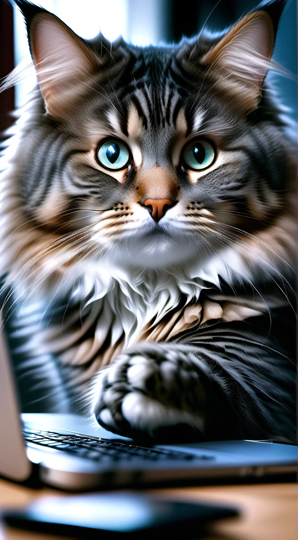 ai character: Mommy Cat Pinky background