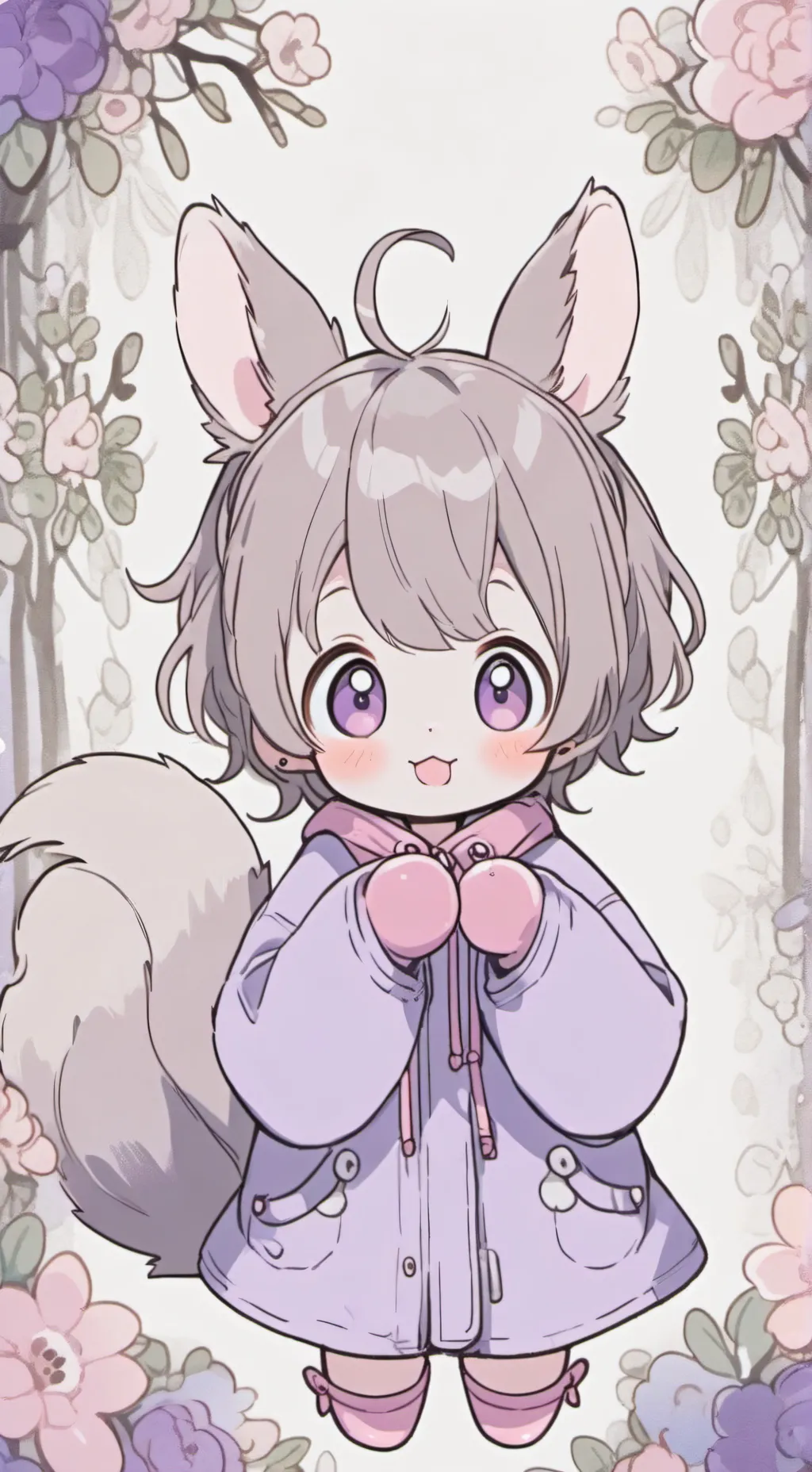 ai character: Blueberry Furry Spirit background