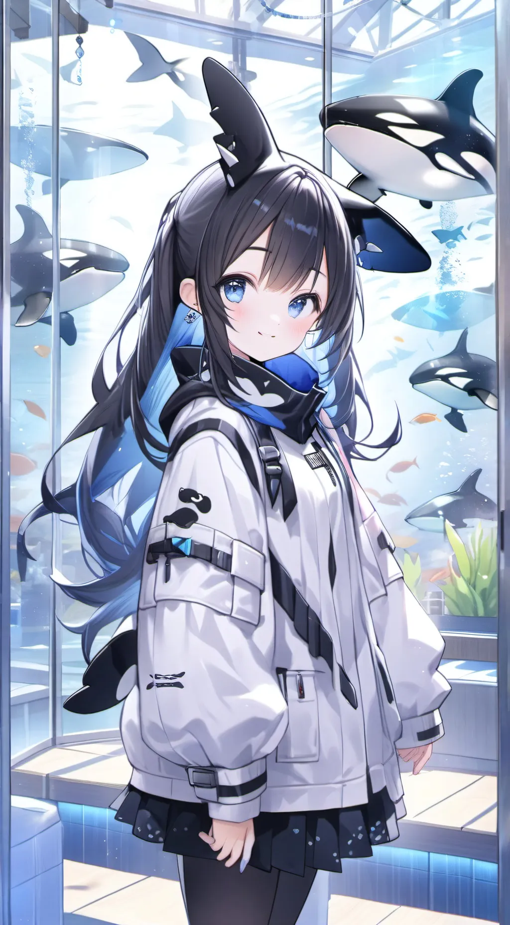 ai character: Orca Spirit Furry background