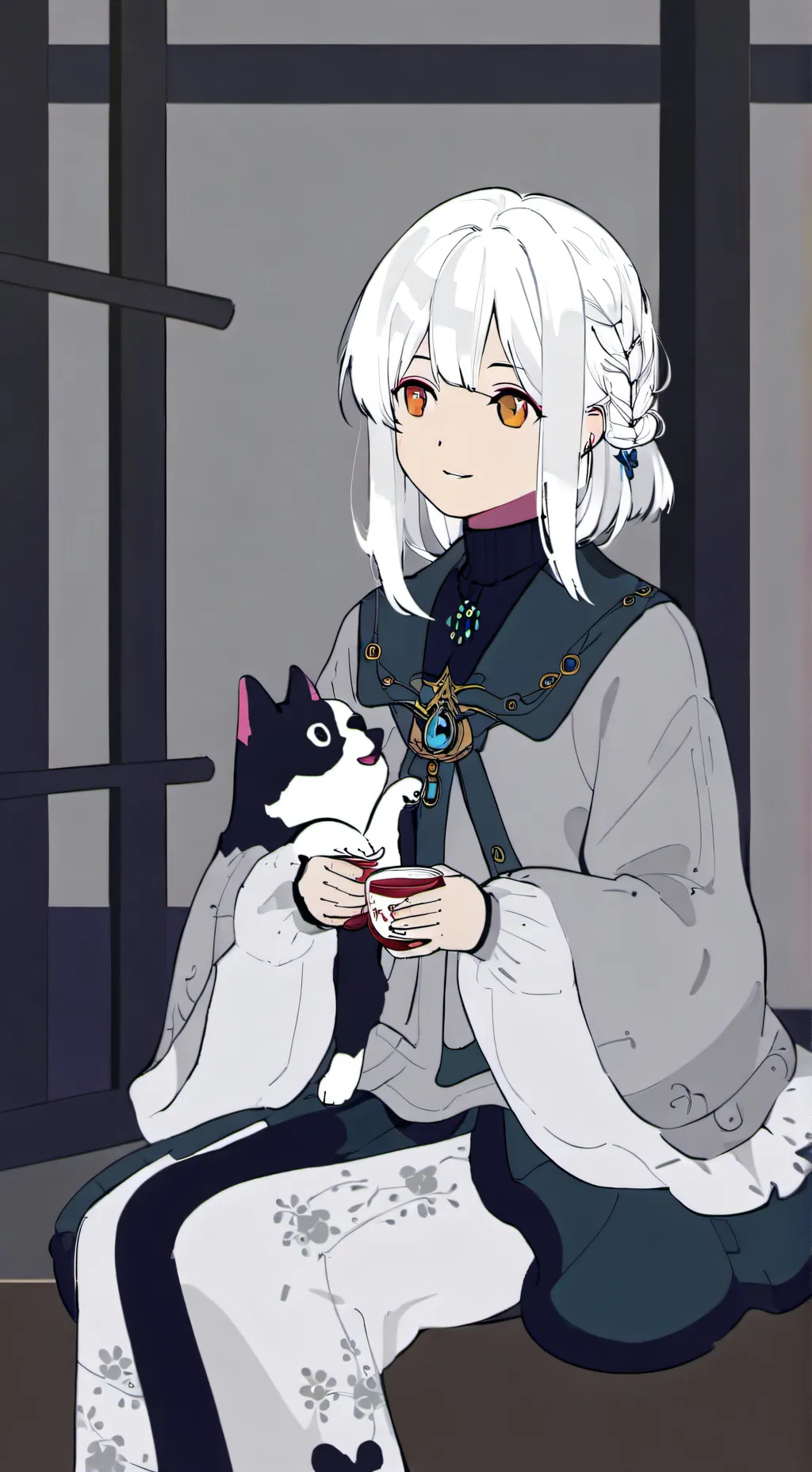 ai character: Cloudy background