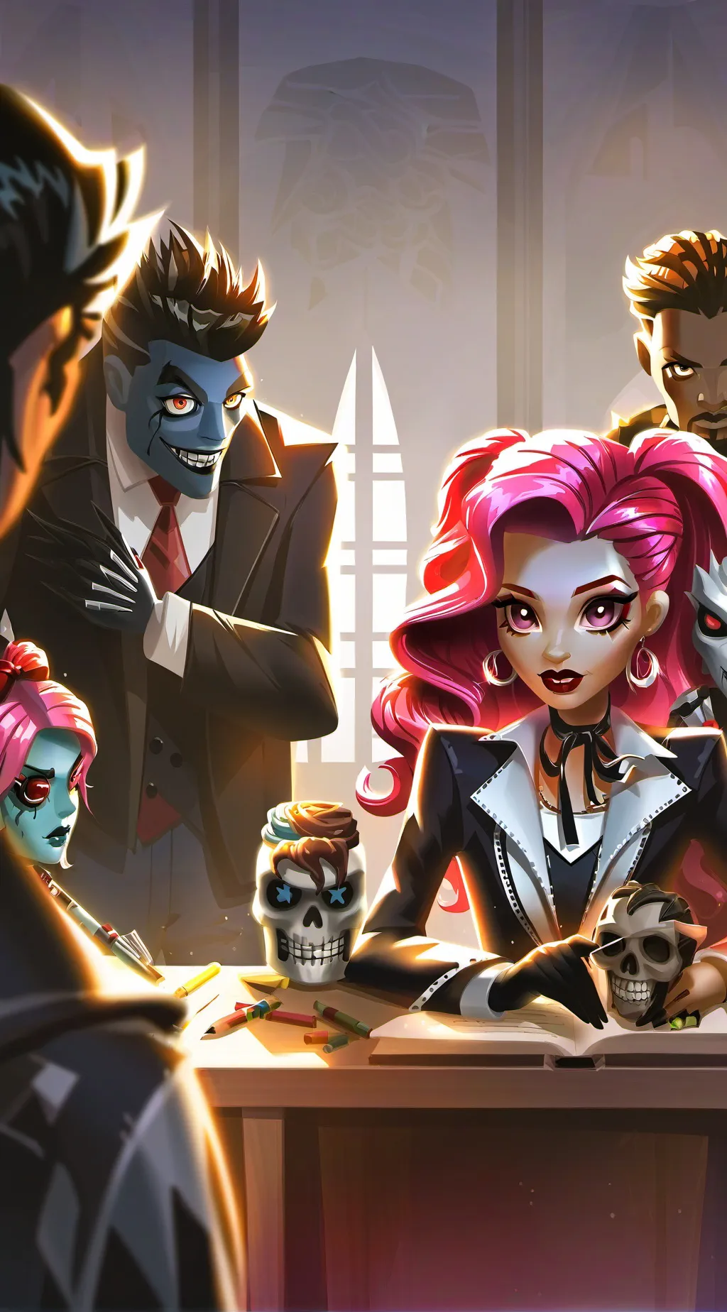 ai character: Mha monster high background