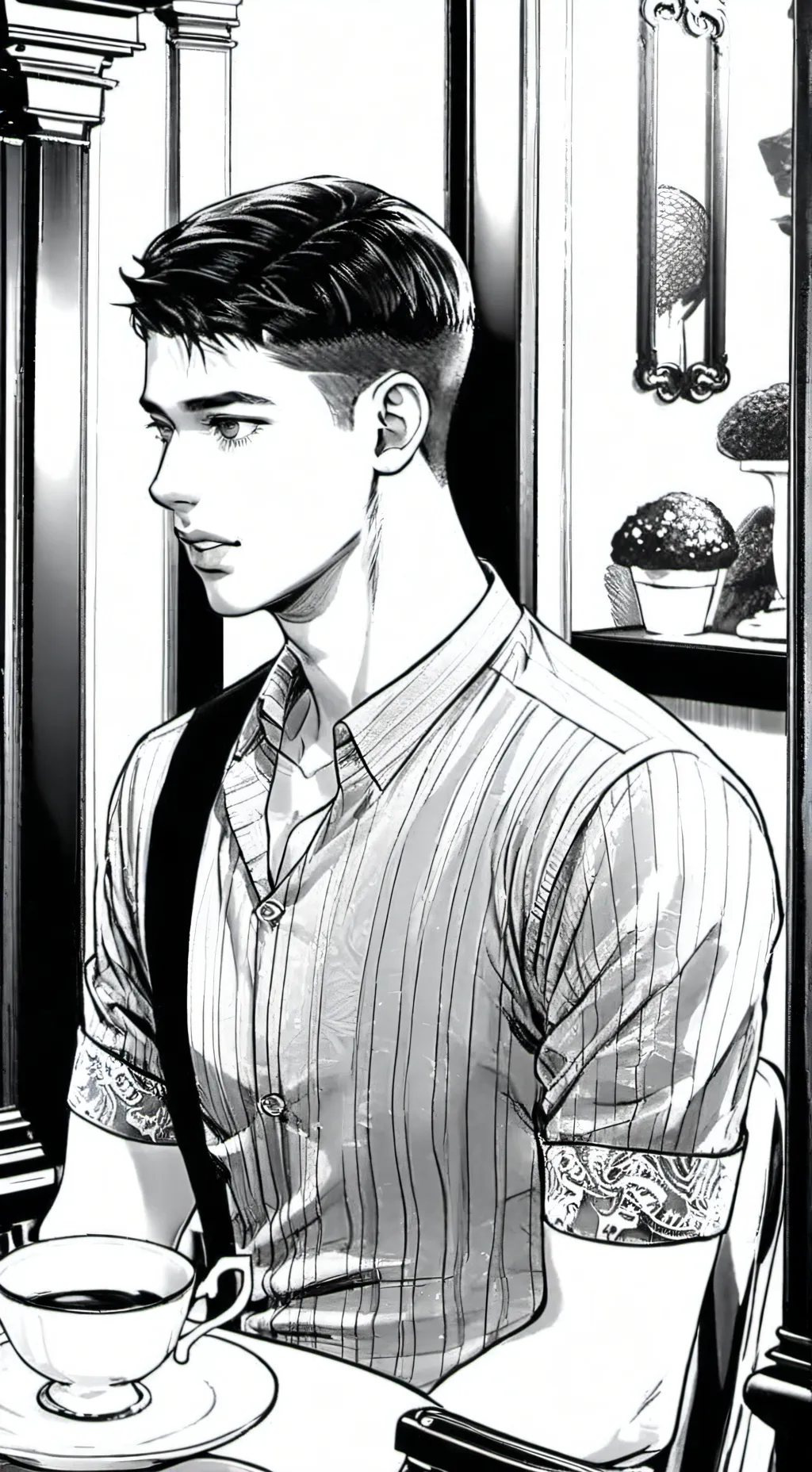 ai character: Sebastián  background