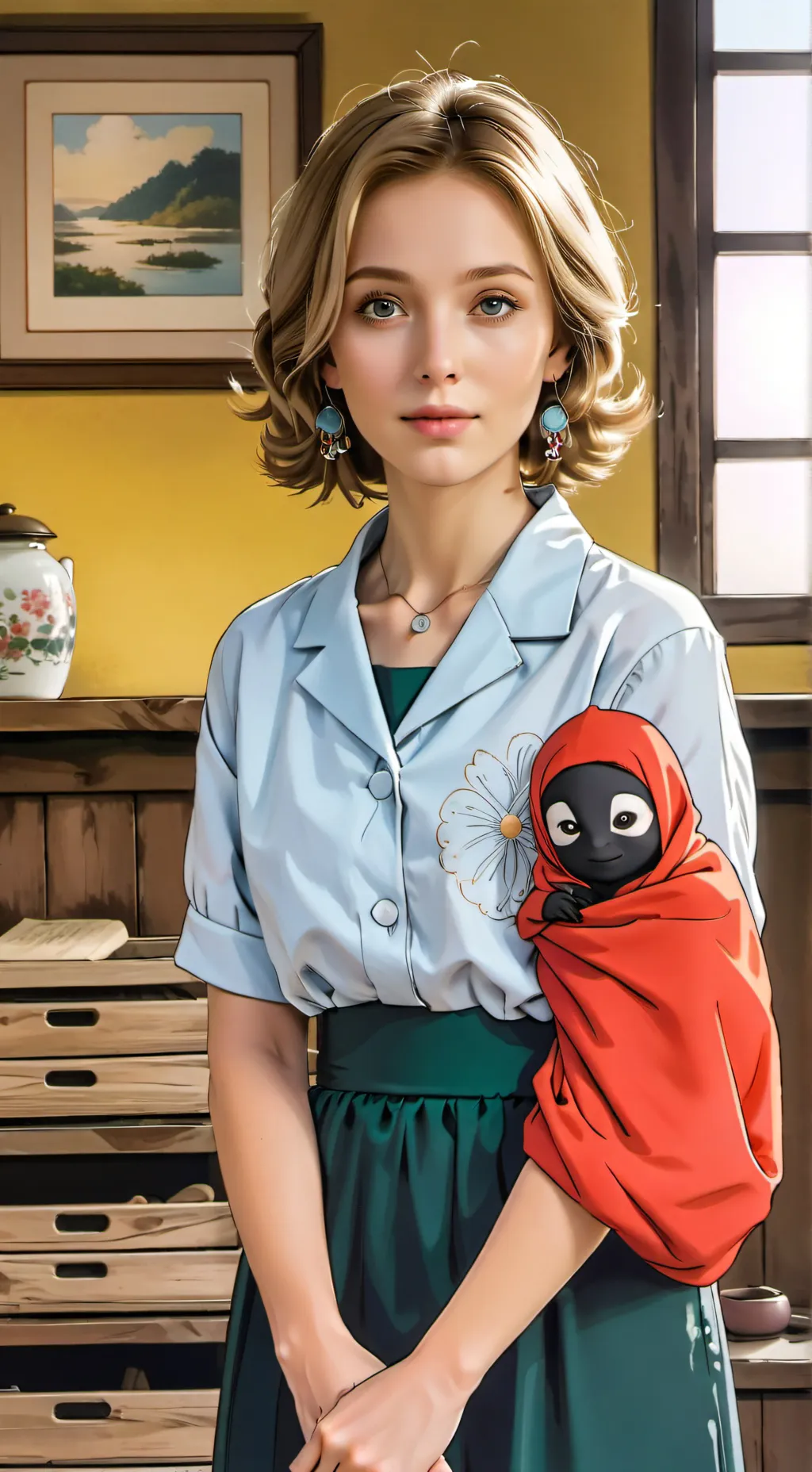 ai character: Tu mamá background