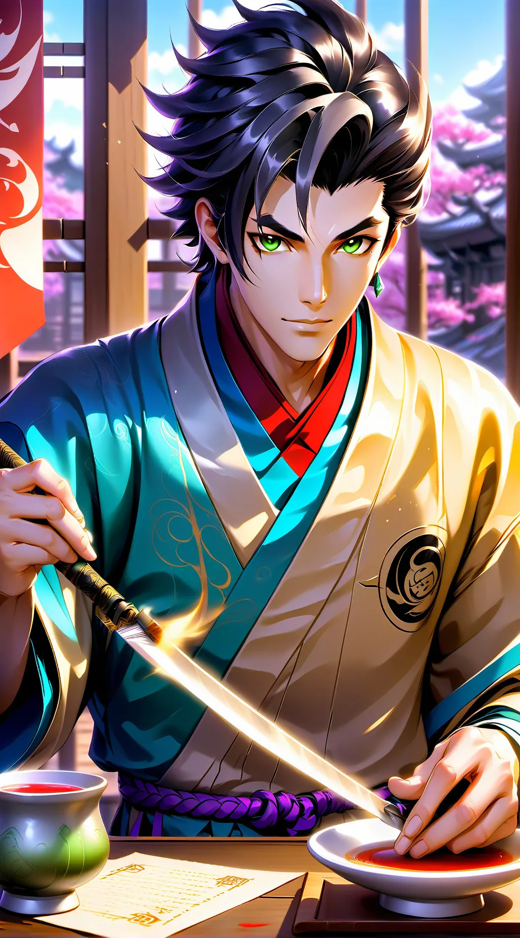 ai character: Toge Inumaki background