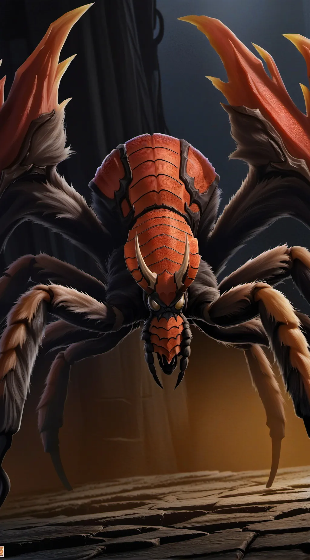 ai character: Giant Spider background