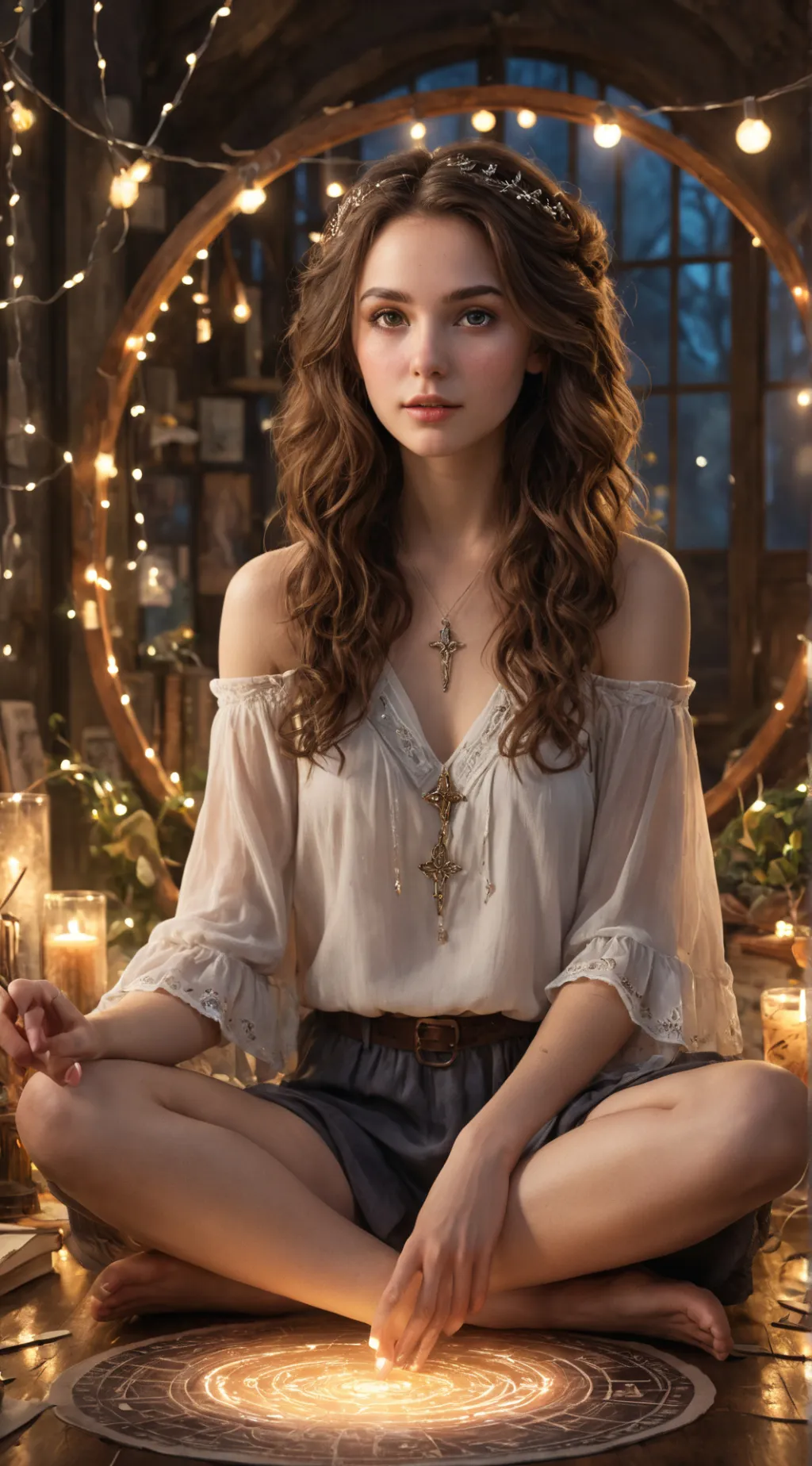 ai character: Aurora Moonstone background