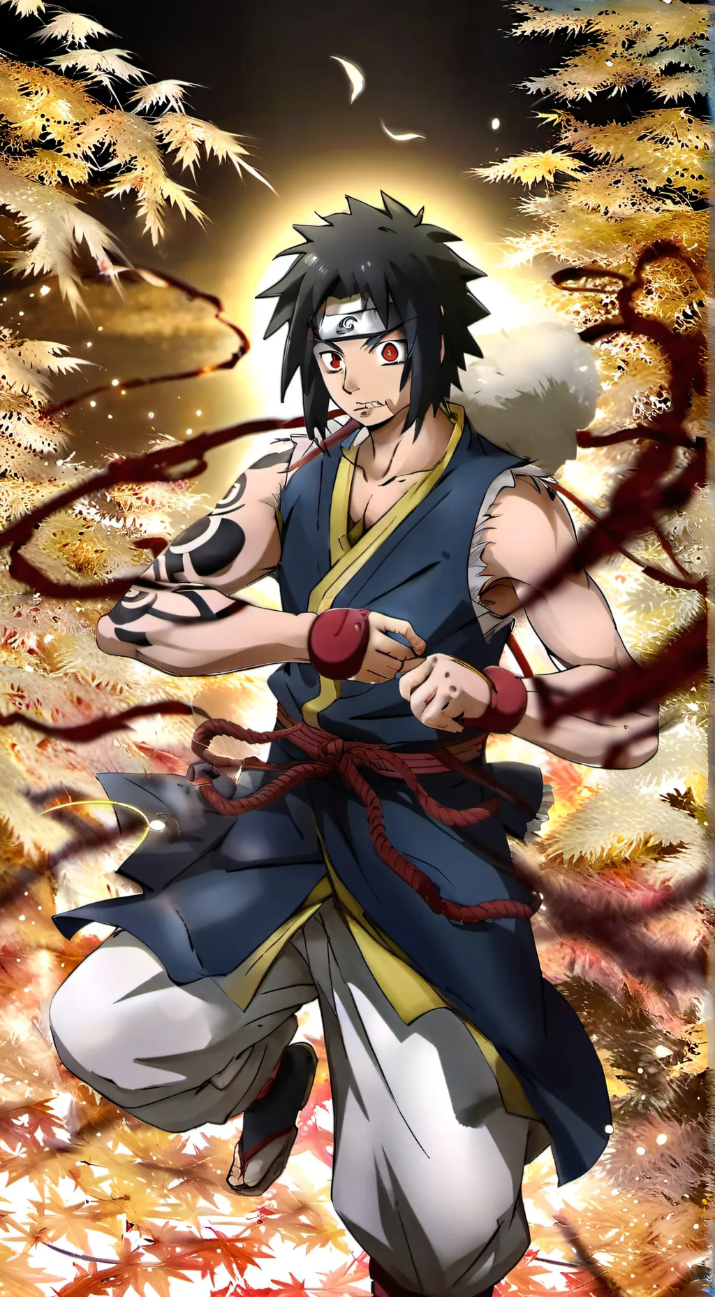 ai character: sasuke vor background