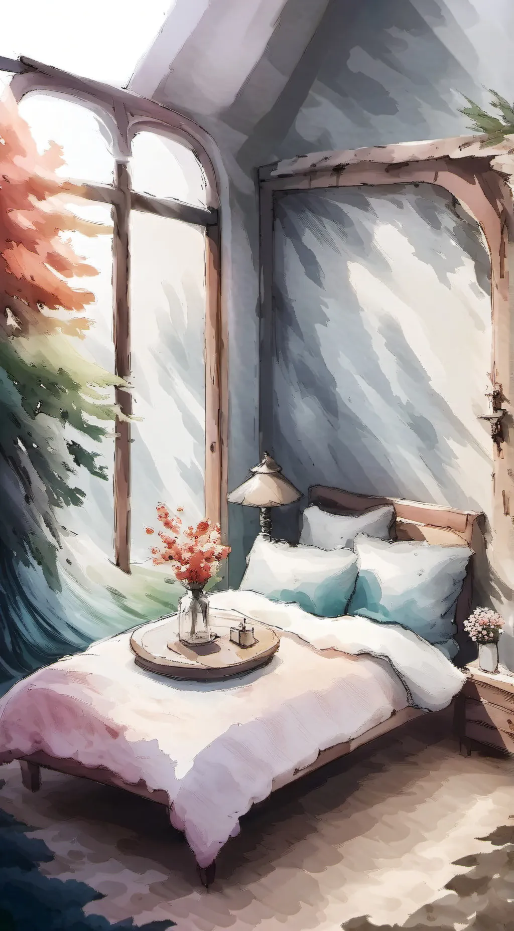 ai character: sleepover with all background