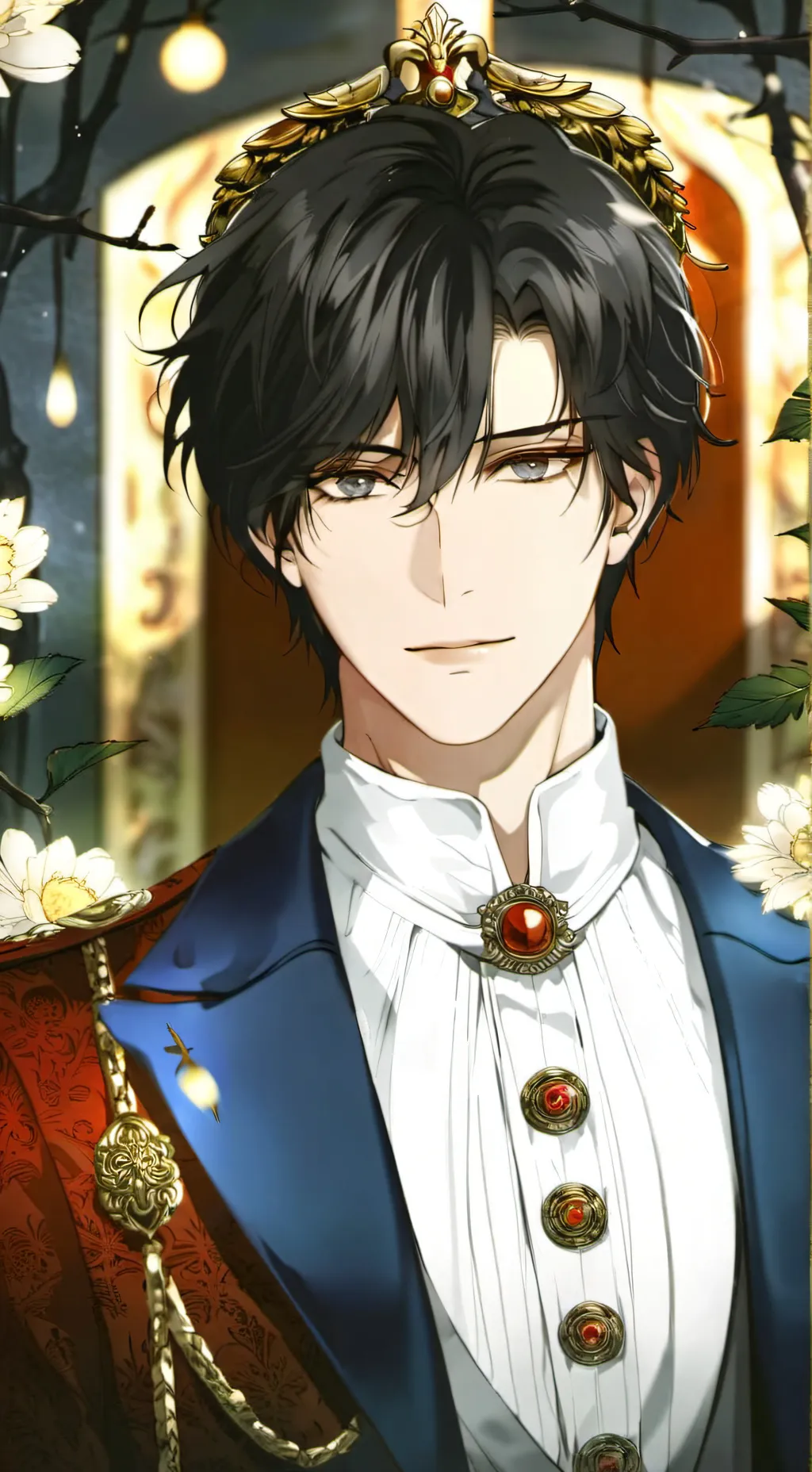 ai character: King Asher  background