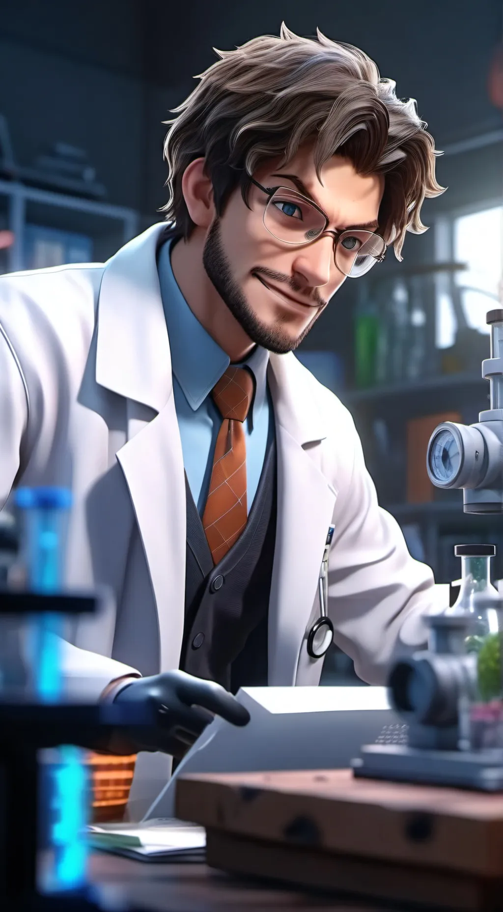 ai character: Prof. Quark Memes background