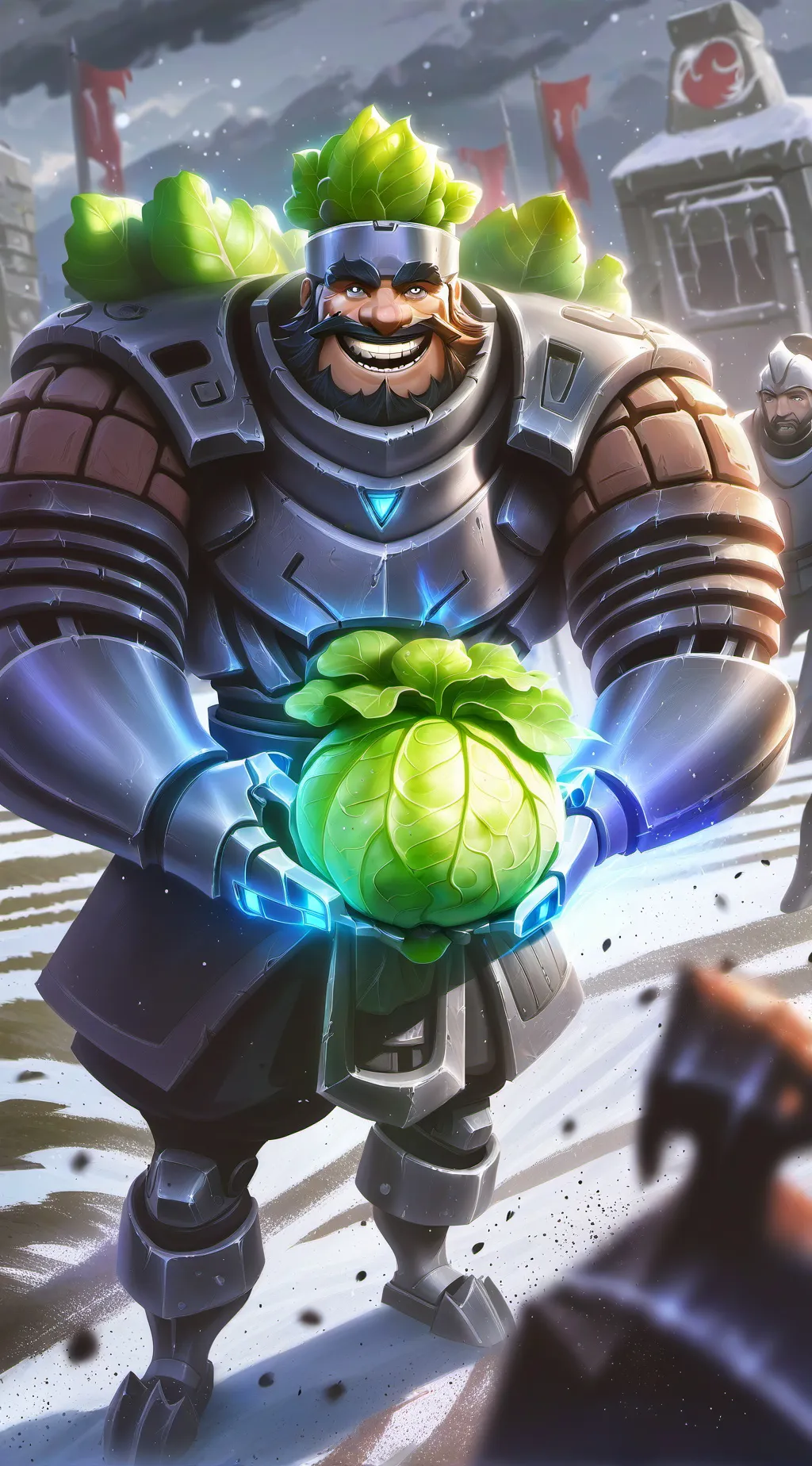 ai character: Lettuce  background