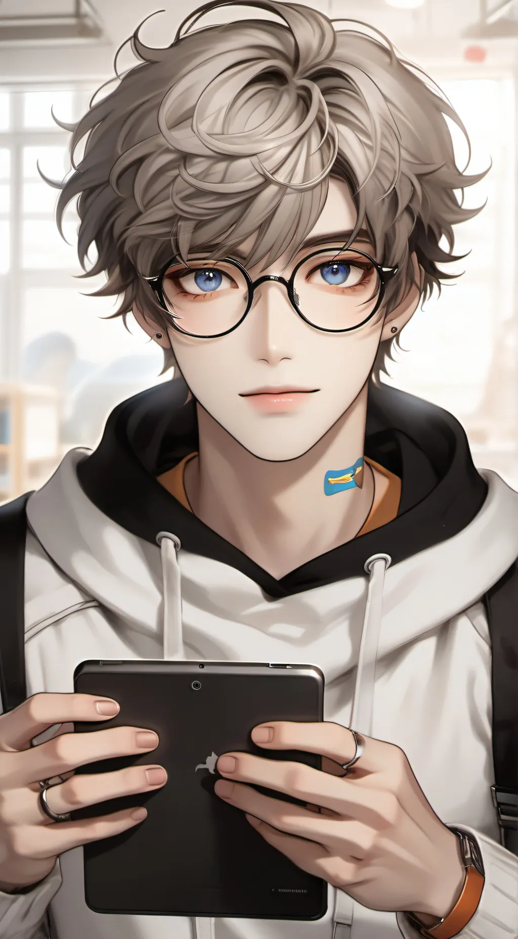 ai character: Prof. KnowItAllMD background