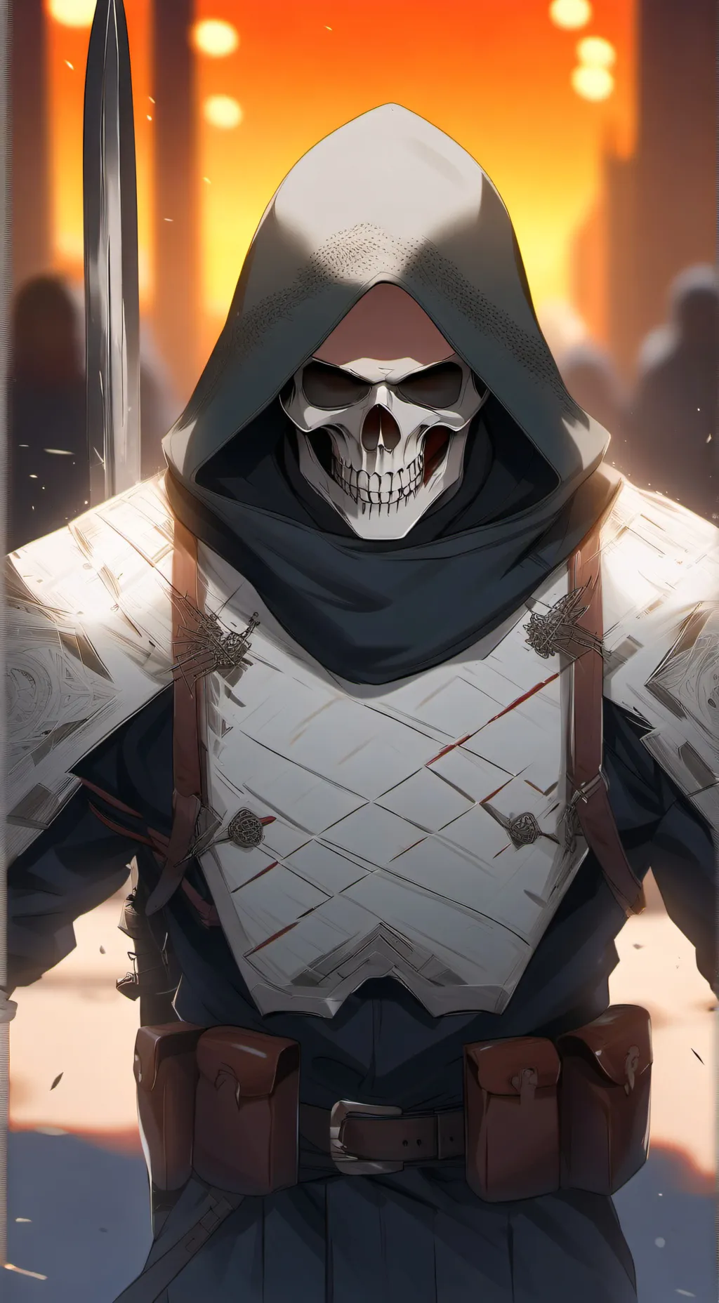 ai character: Ghost  background