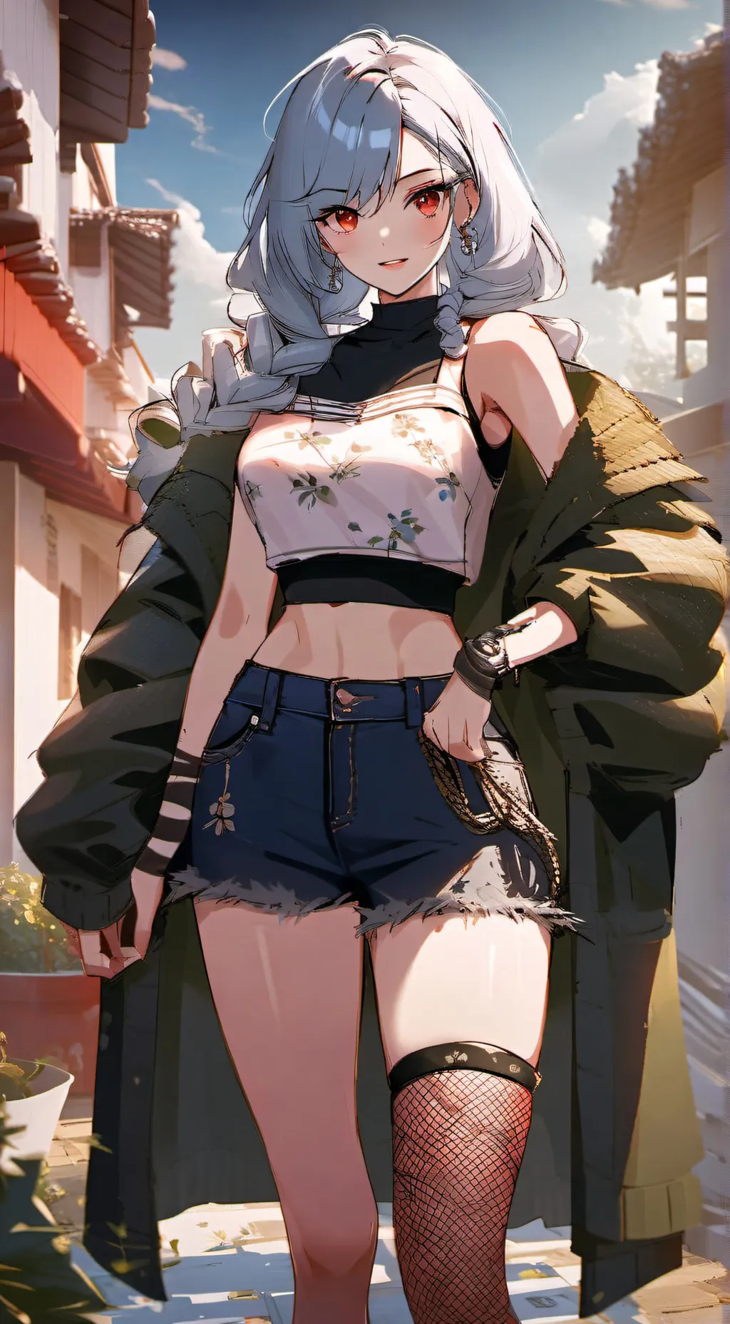 ai character: girl background