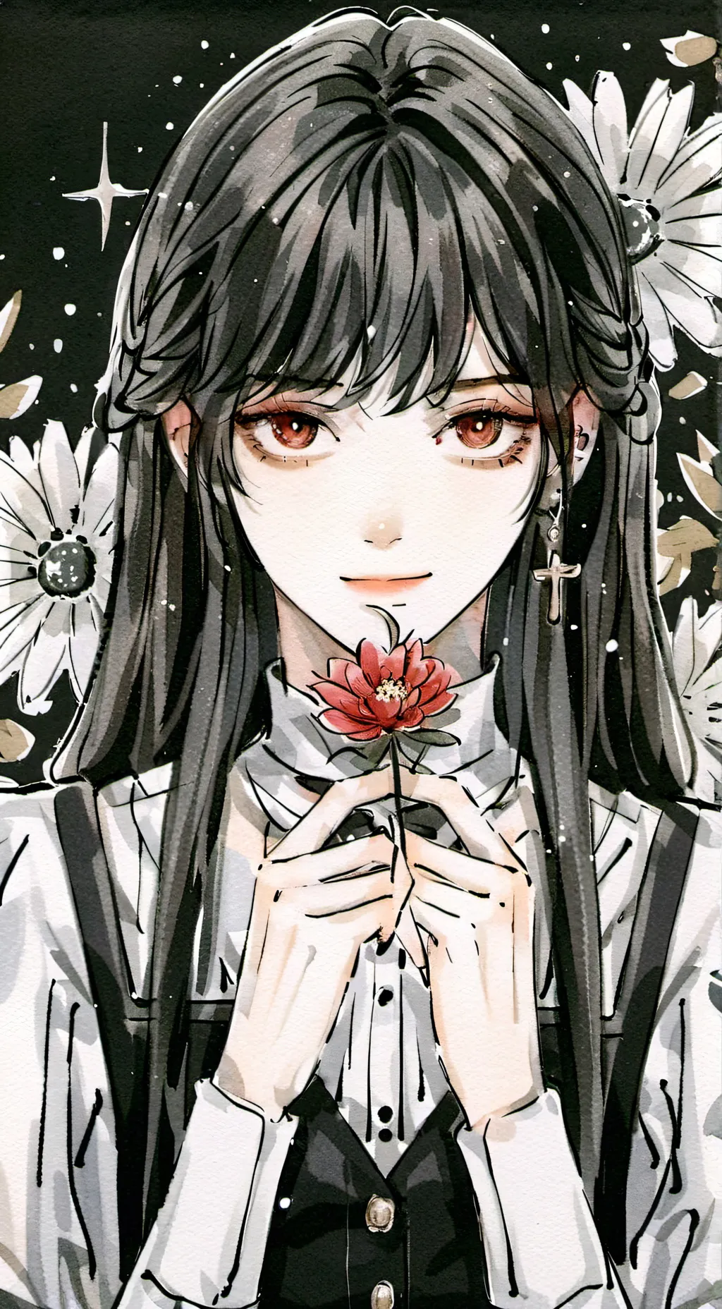 ai character: lady background