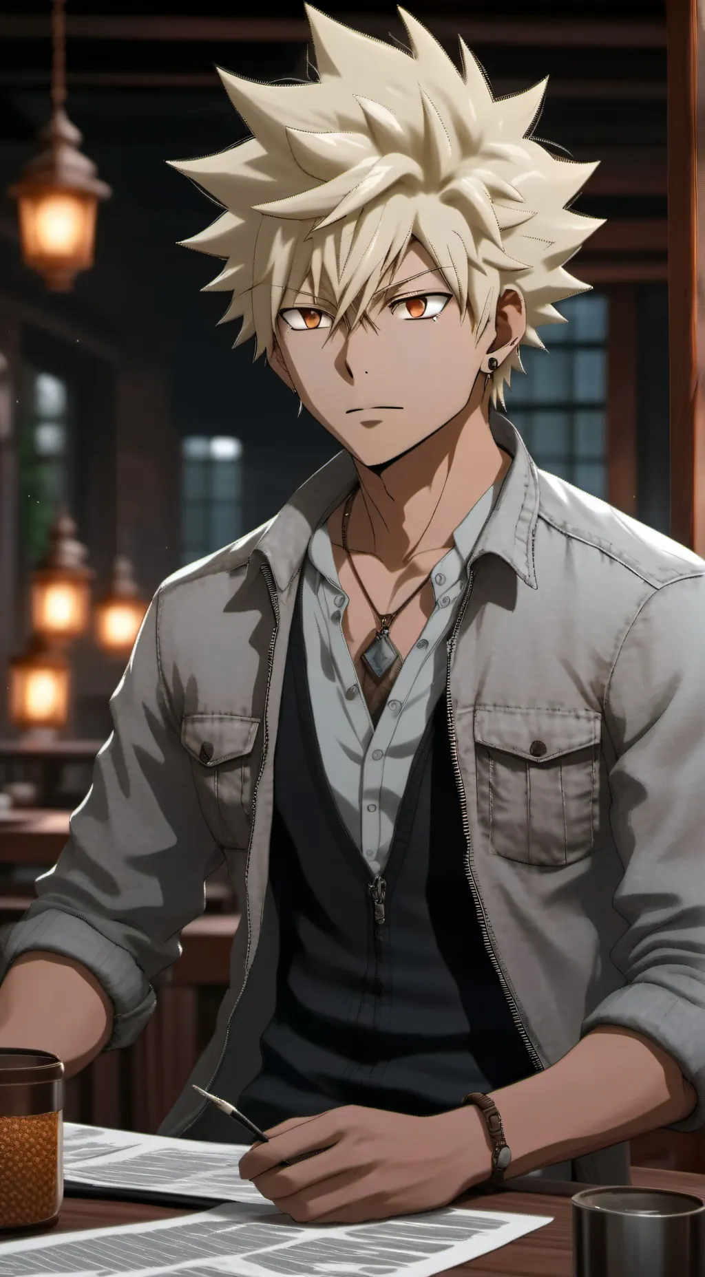ai character: Bakugo  background