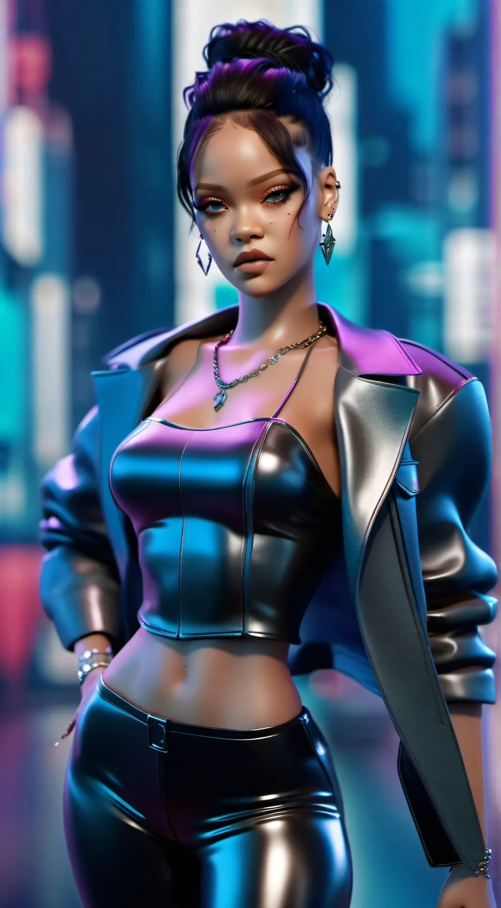 ai character: Rihanna  background
