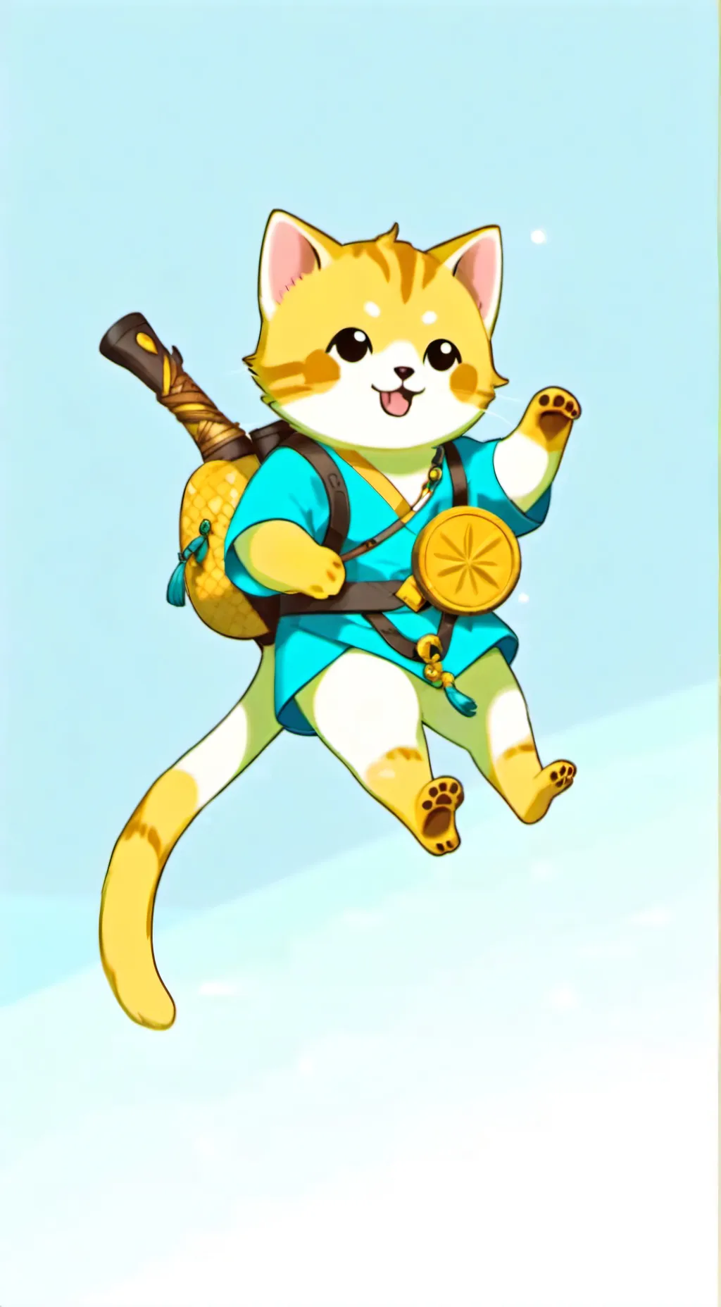 ai character: Gold Cat Taco 🌮 background