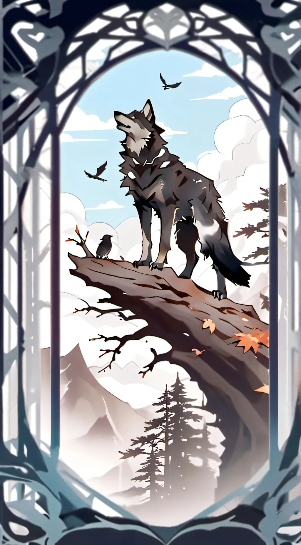 ai character: Wolf background