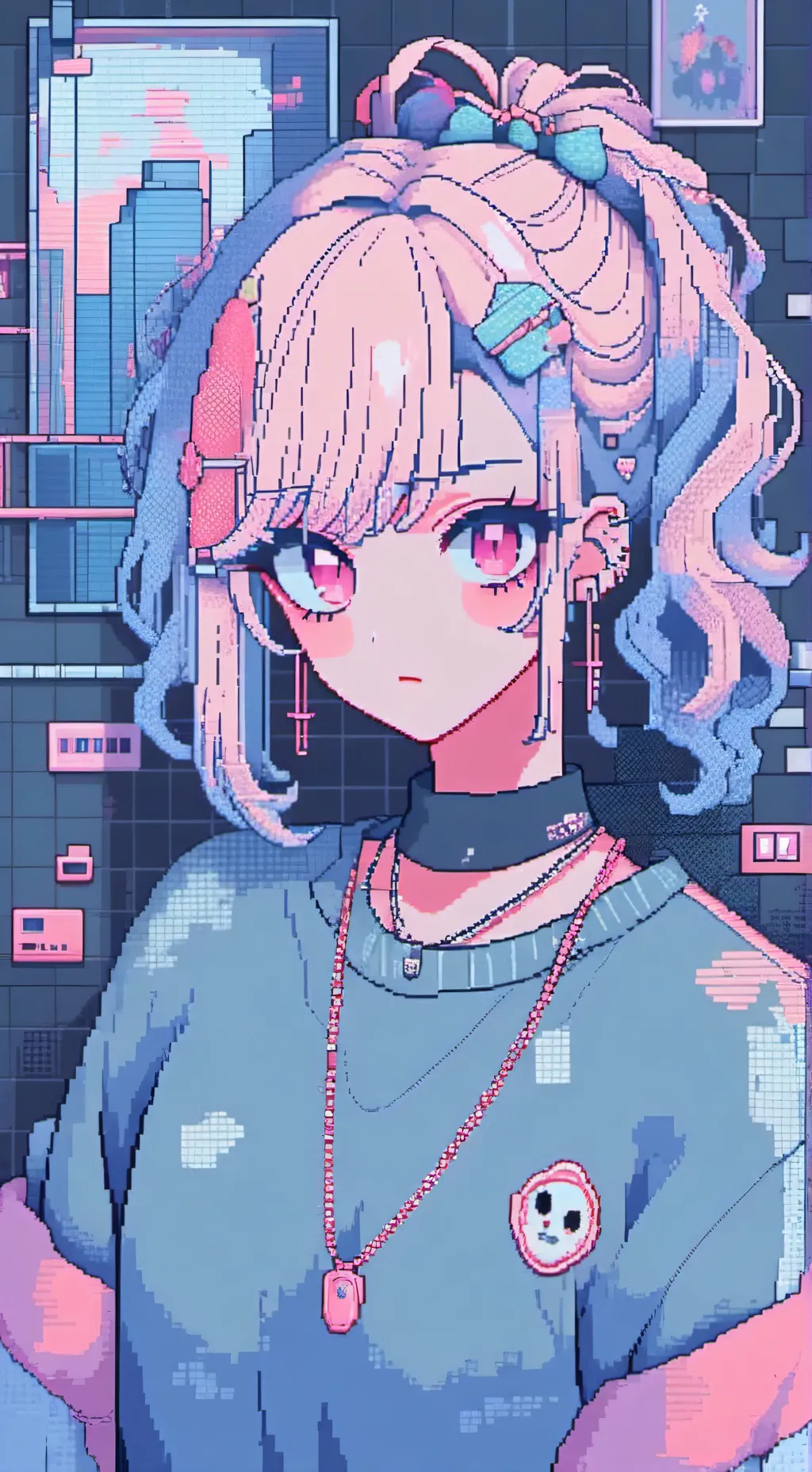 ai character: Ivy (my gacha oc)  background