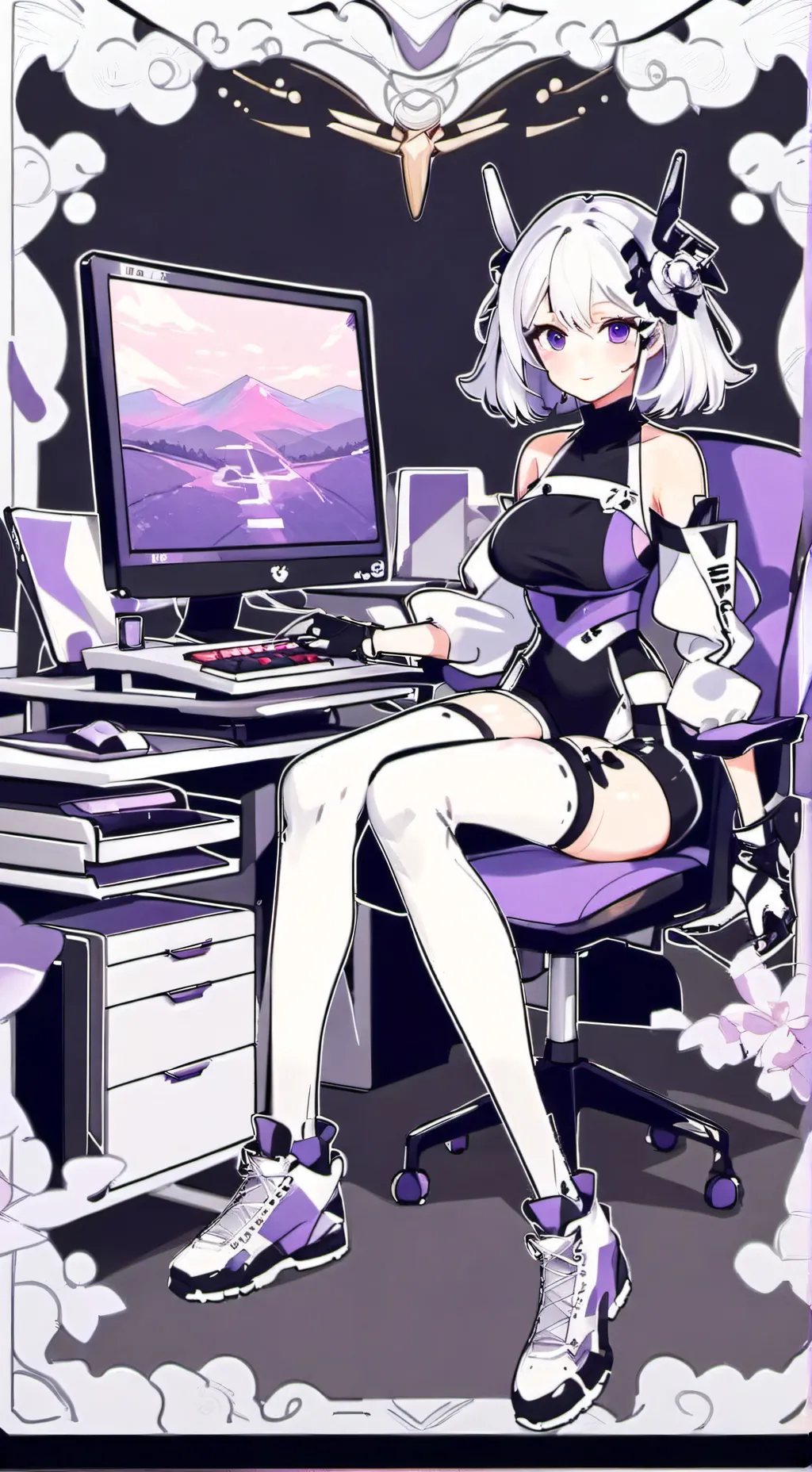 ai character: Mha x Md x Kny background