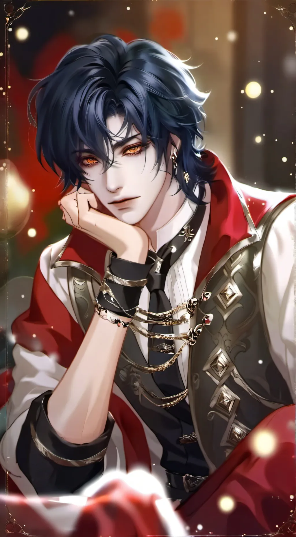 ai character: yuri🖤❤💎 background