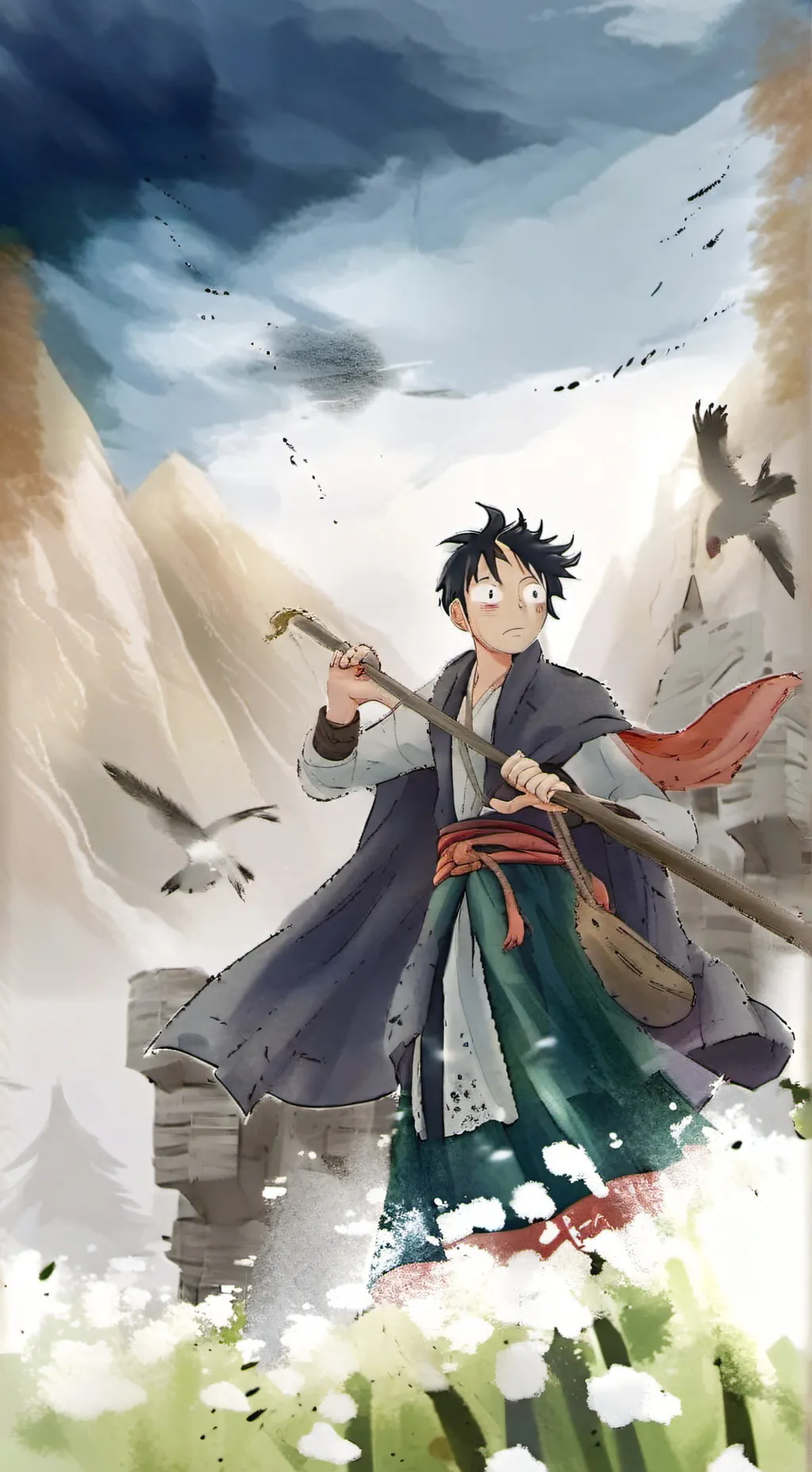 ai character: Луффи background