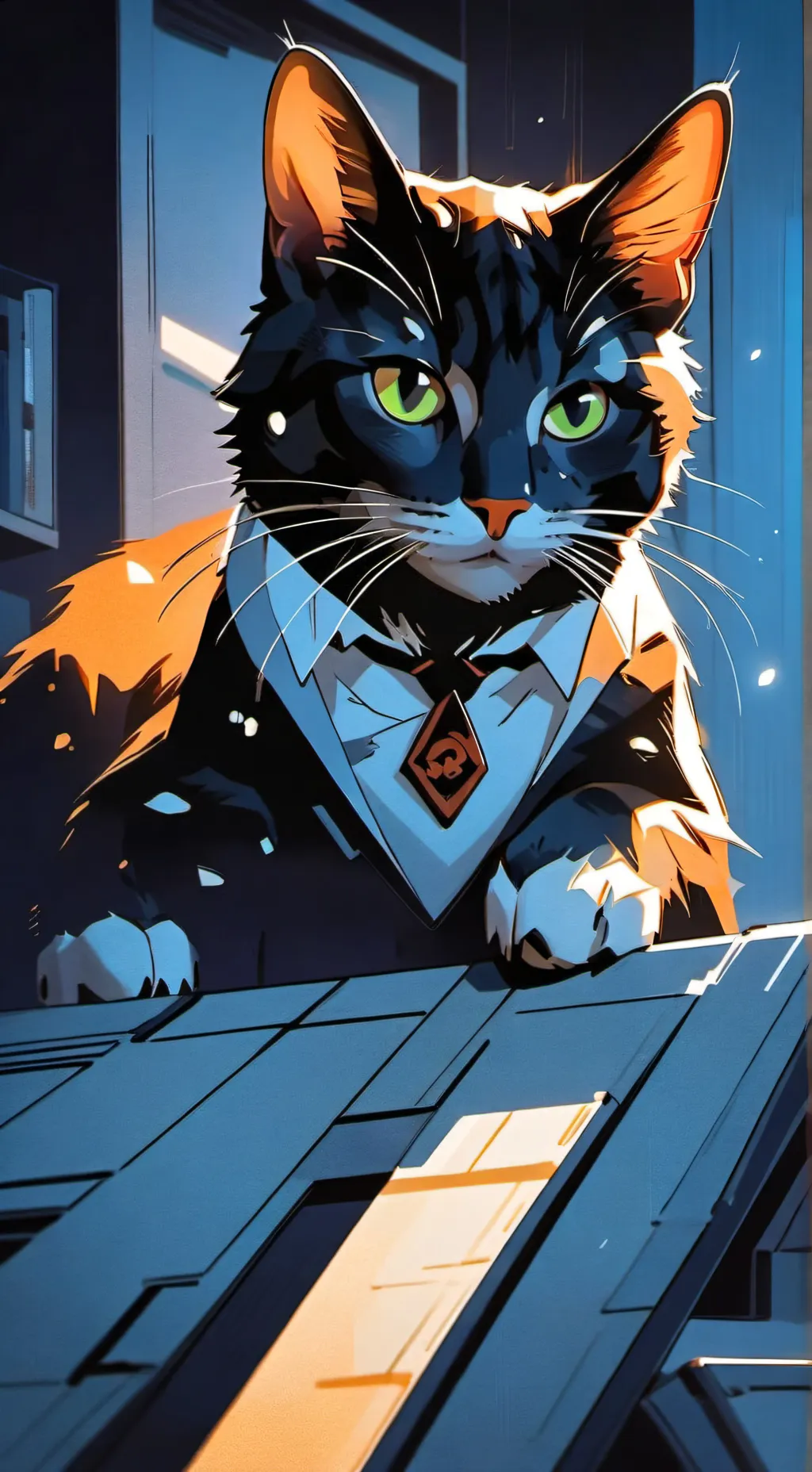 ai character: PurrMeister background