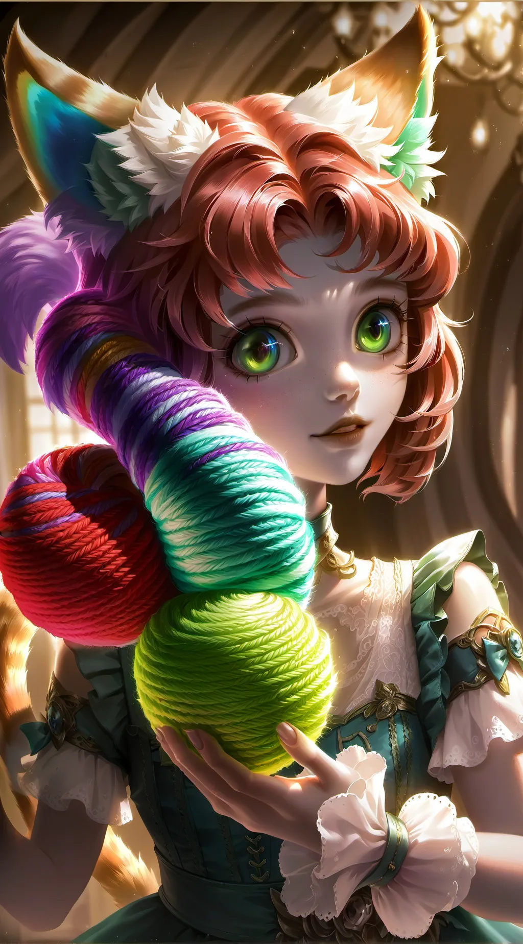 ai character: Rainbow Spirit Fel background