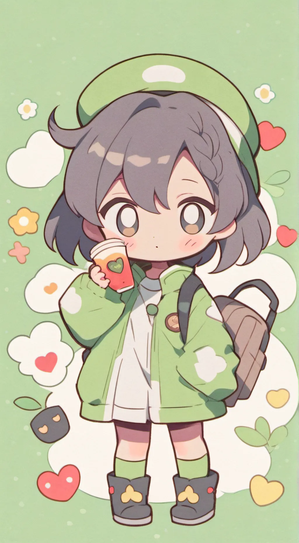 ai character: Tu hermana menor background