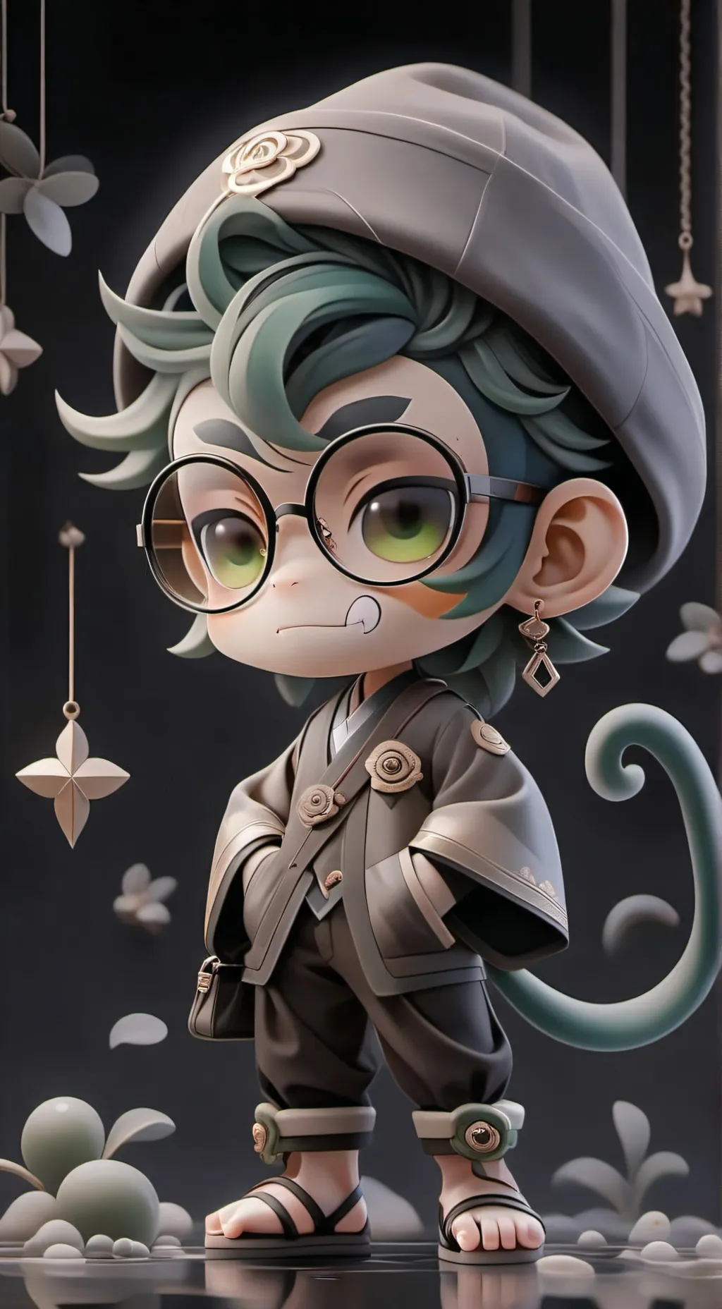 ai character: monkey background