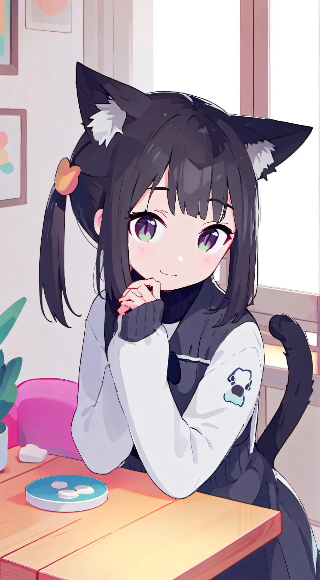 ai character: Tortie Sun Spirit background