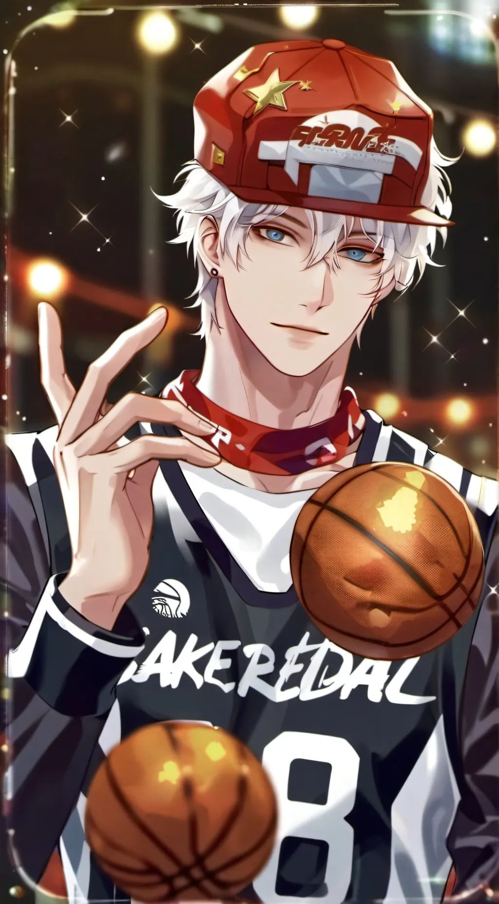 ai character: '•ASHER•` background