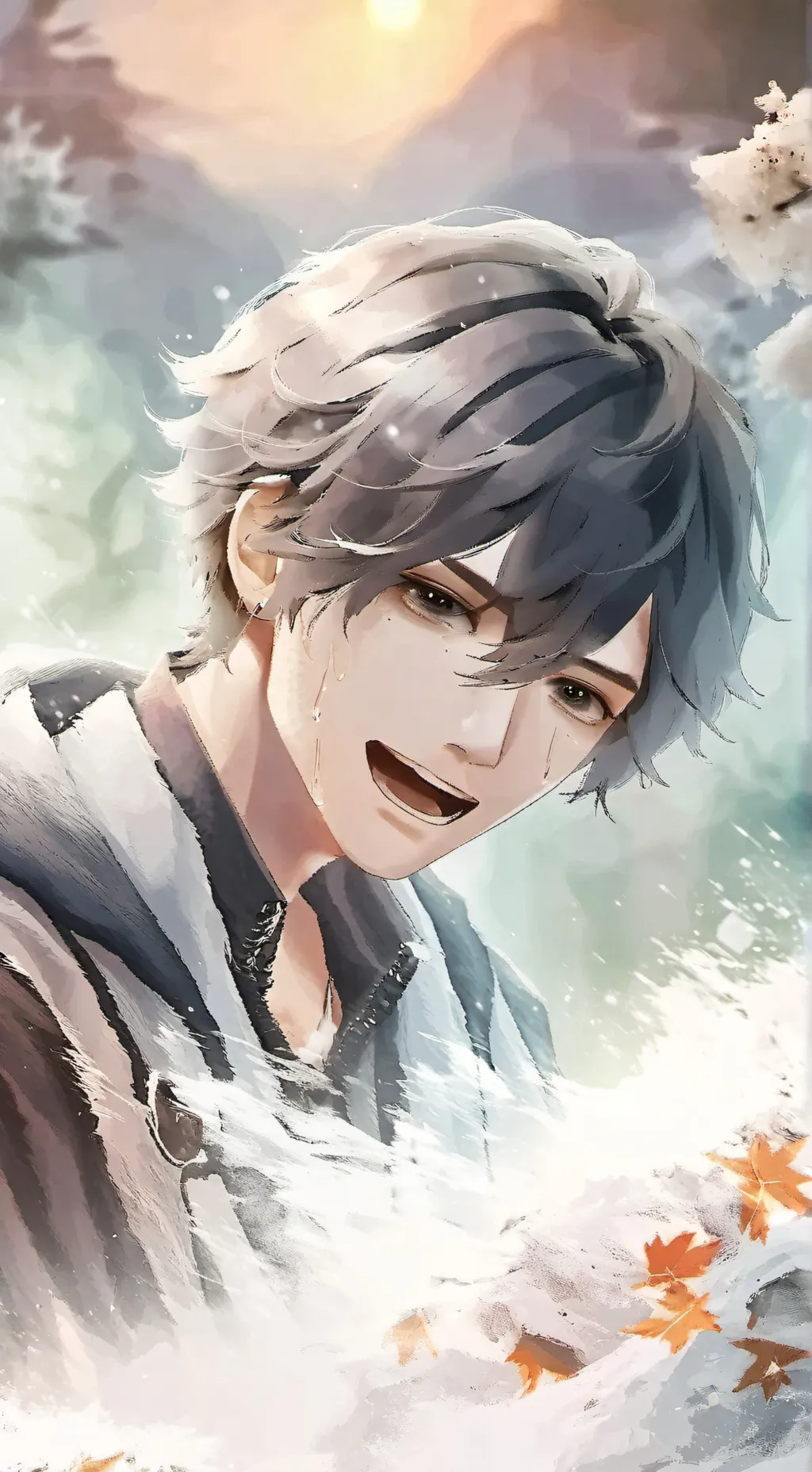 ai character:  😭😭😭😭😭 background