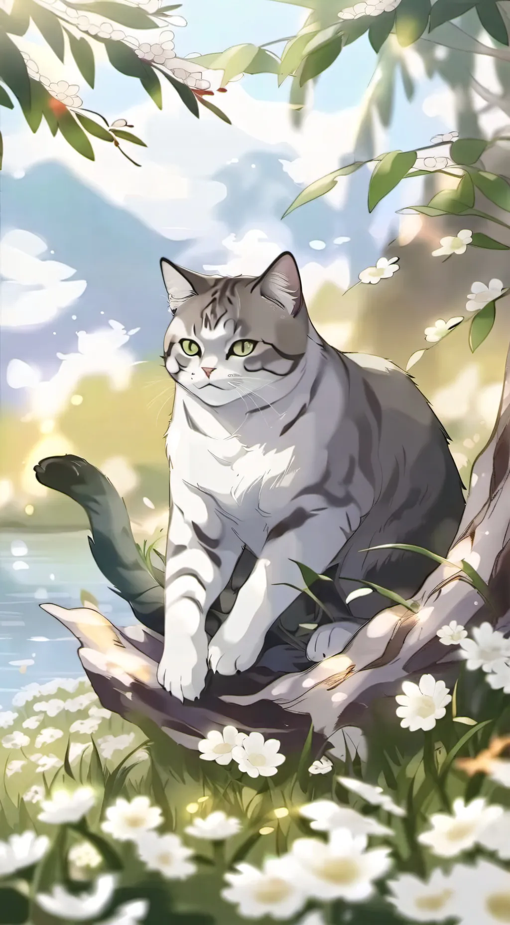 ai character: koku as a cat background