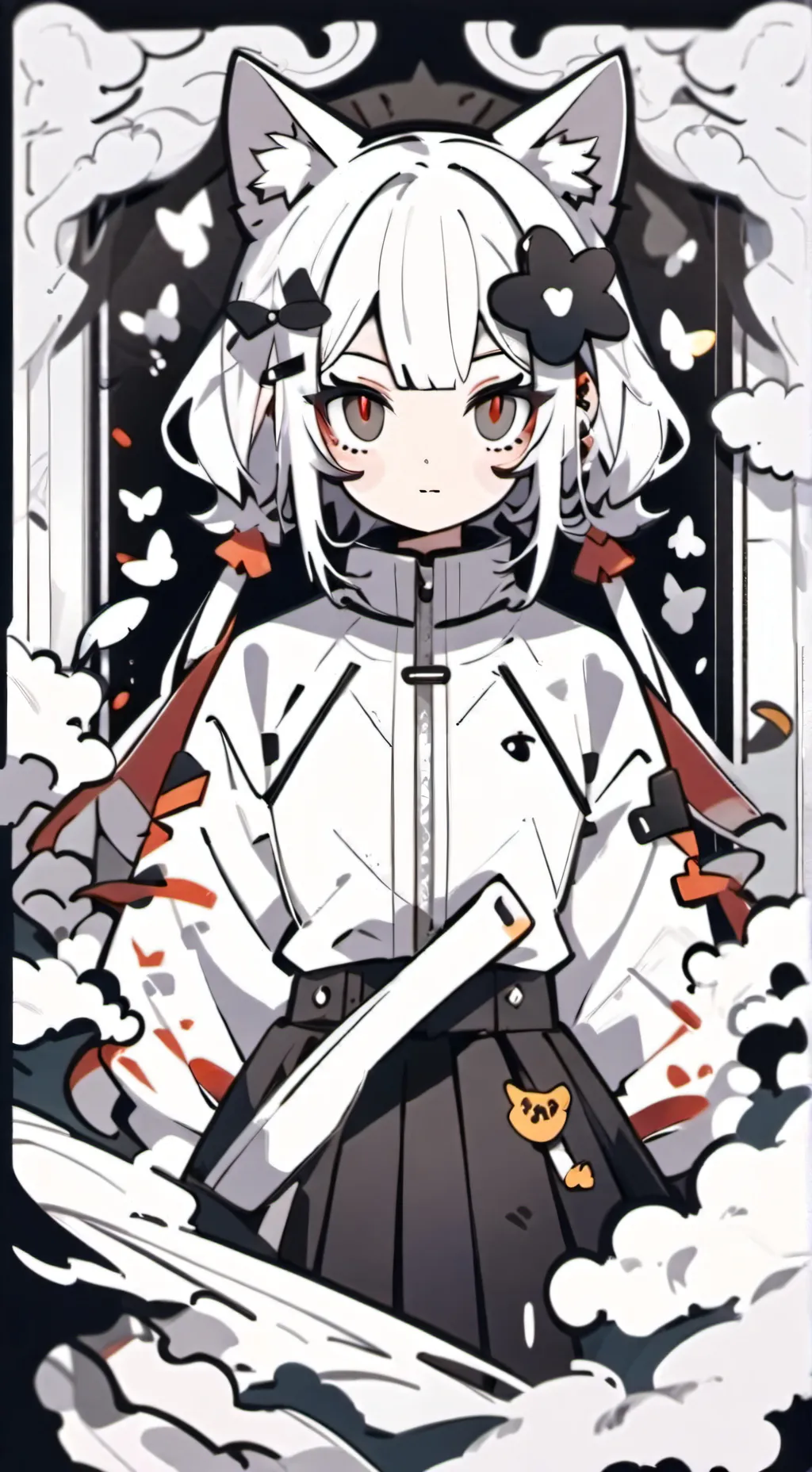 ai character: Cat girl background