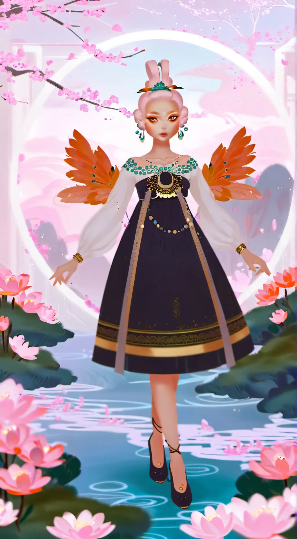 ai character: Magic Girl background