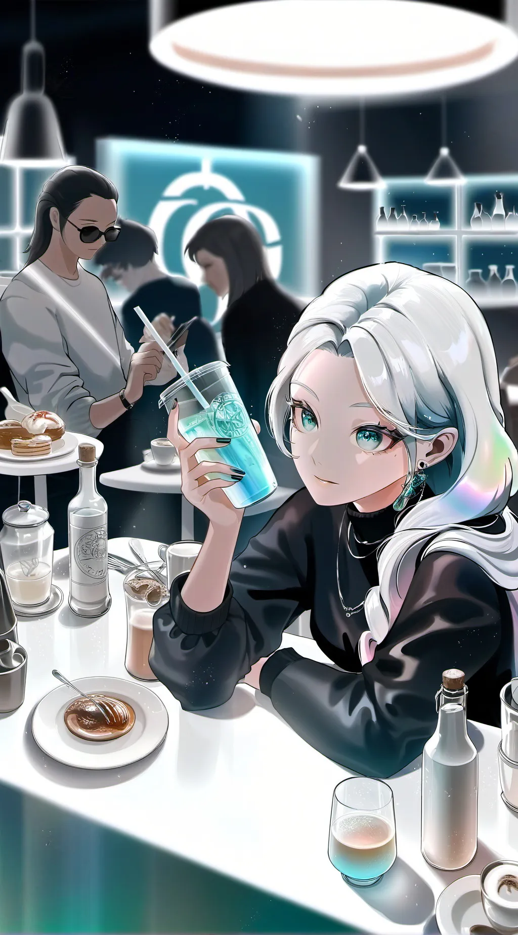 ai character: Sprunki Caffè  background