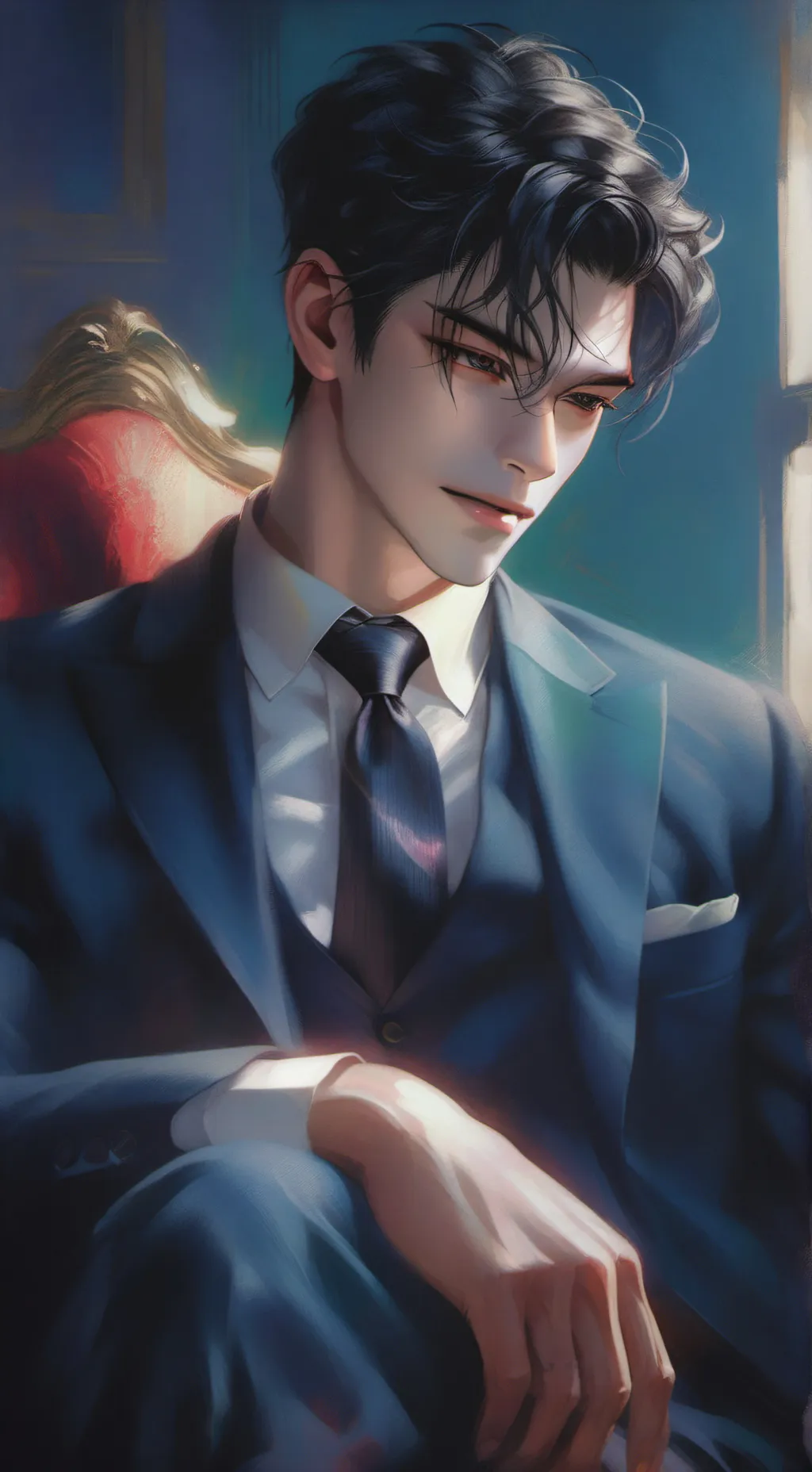 ai character: 🫴💤 Enzo 🫴🖤 background